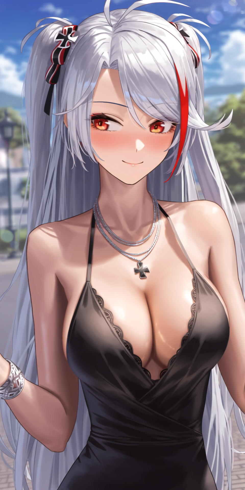 Prinz Eugen - Prinz Eugen, Azur lane, Boobs, Neural network art, Pixiv, Anime art, Anime, Longpost