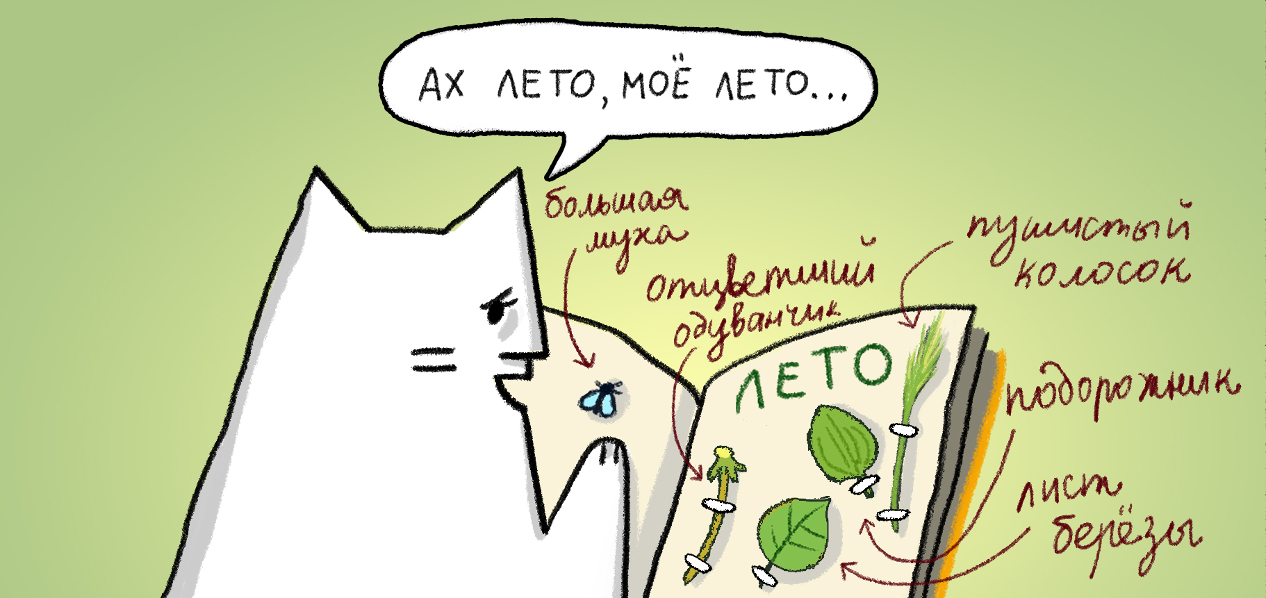 Comic about Cat No. 96 Herbarium - My, Weird_Tanya comics, Author's comic, Comics, cat, Humor, Autumn, Herbarium, Money