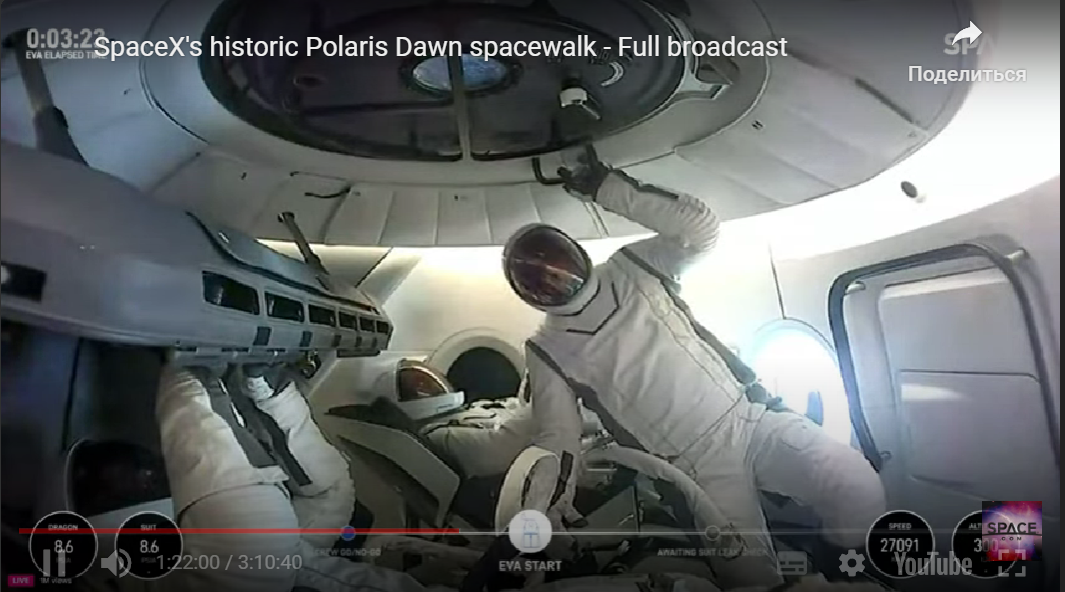 First private spacewalk - Space, Cosmonautics, Future, Development, Spacex, spaceport, Alexey Leonov, Going into space, VKontakte (link), Longpost