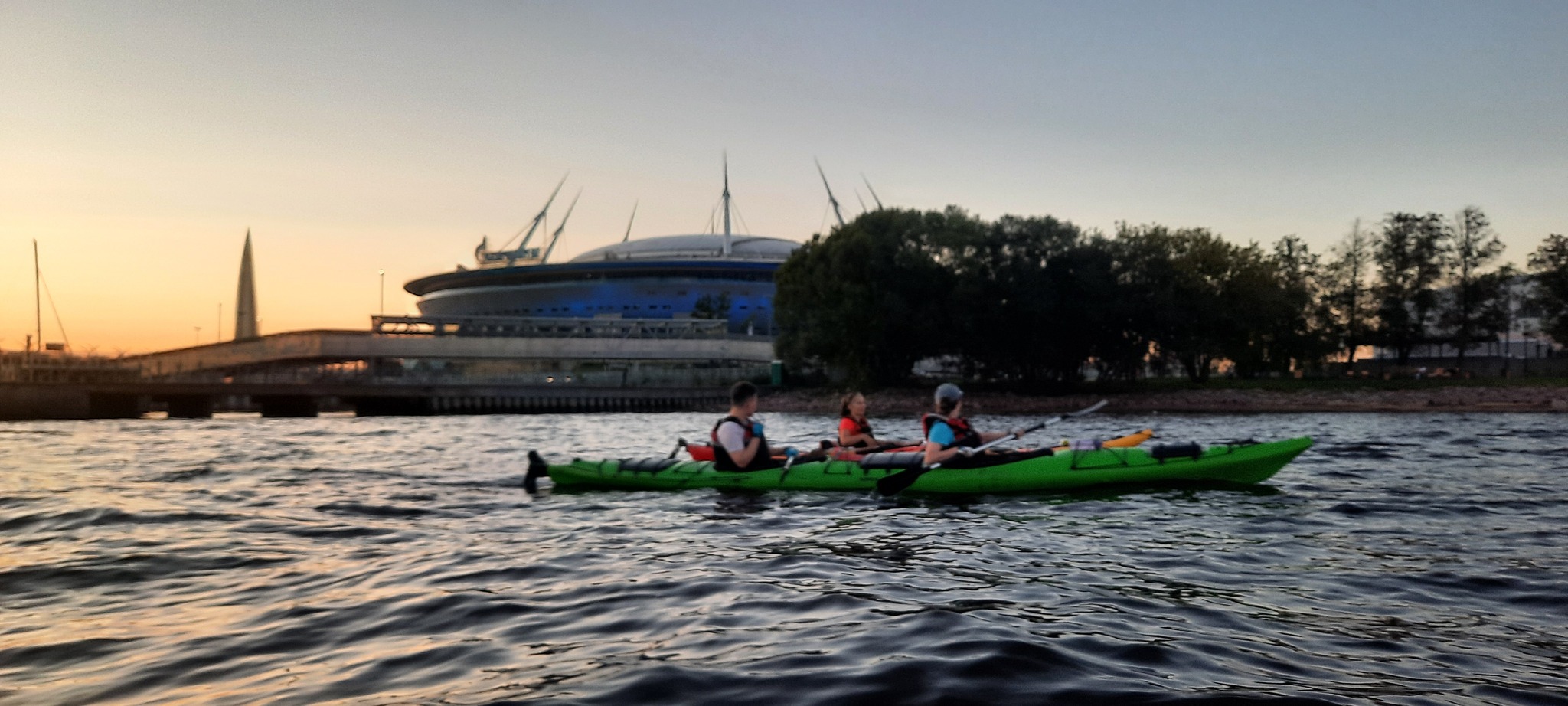 Kayaking to Lakhta - Kayak, Saint Petersburg, Sunset, Video, Longpost