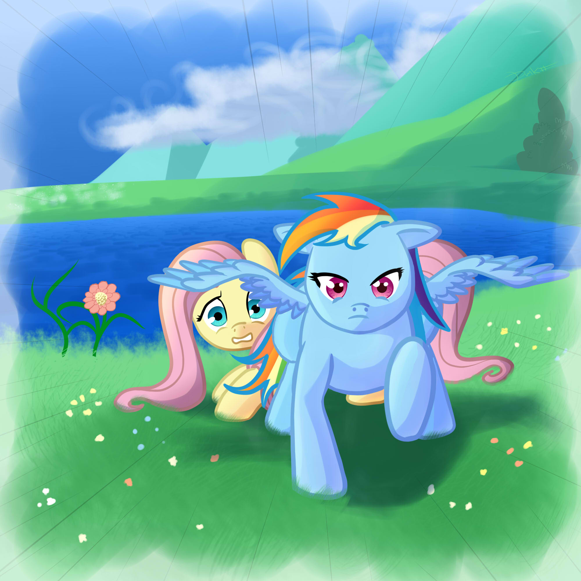 Protector - My little pony, Rainbow dash, Fluttershy