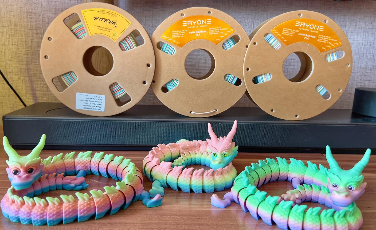 Matte Rainbow PLA by ERYONE and RITTSUN - My, 3D печать, 3D printer, Chinese goods, Filament, Pla, Longpost