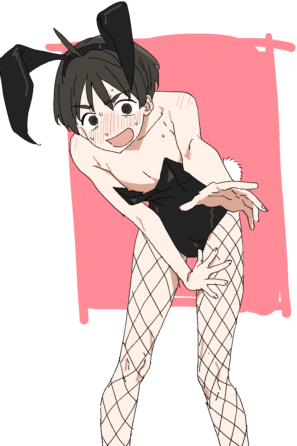 How far will Nukumizu-kun go? - Anime, Anime art, Yanami Anna, Make Heroine ga Oosugiru!, Crossdressing, Housemaid, Bunnysuit, Bunny ears, Longpost