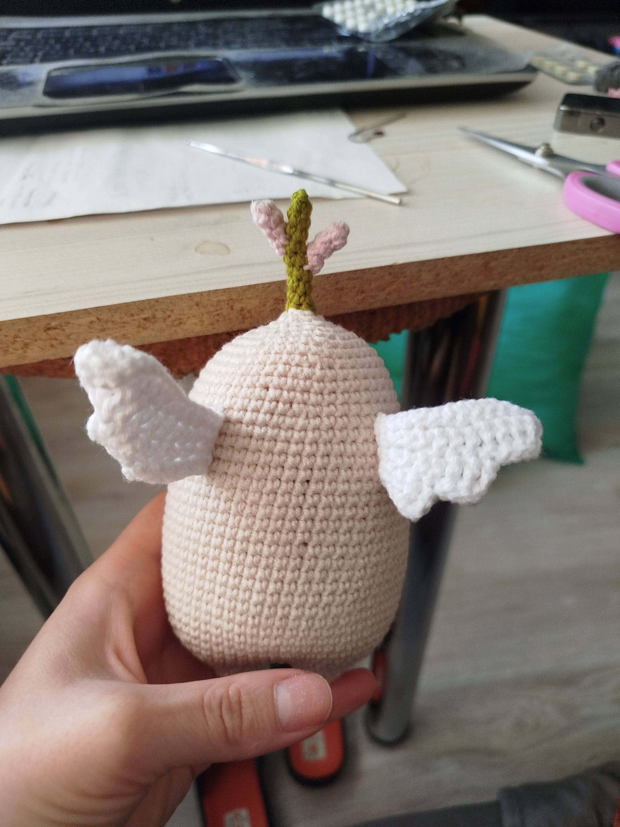 Radish, daikon - My, Crochet, Amigurumi, Knitted toys, Longpost