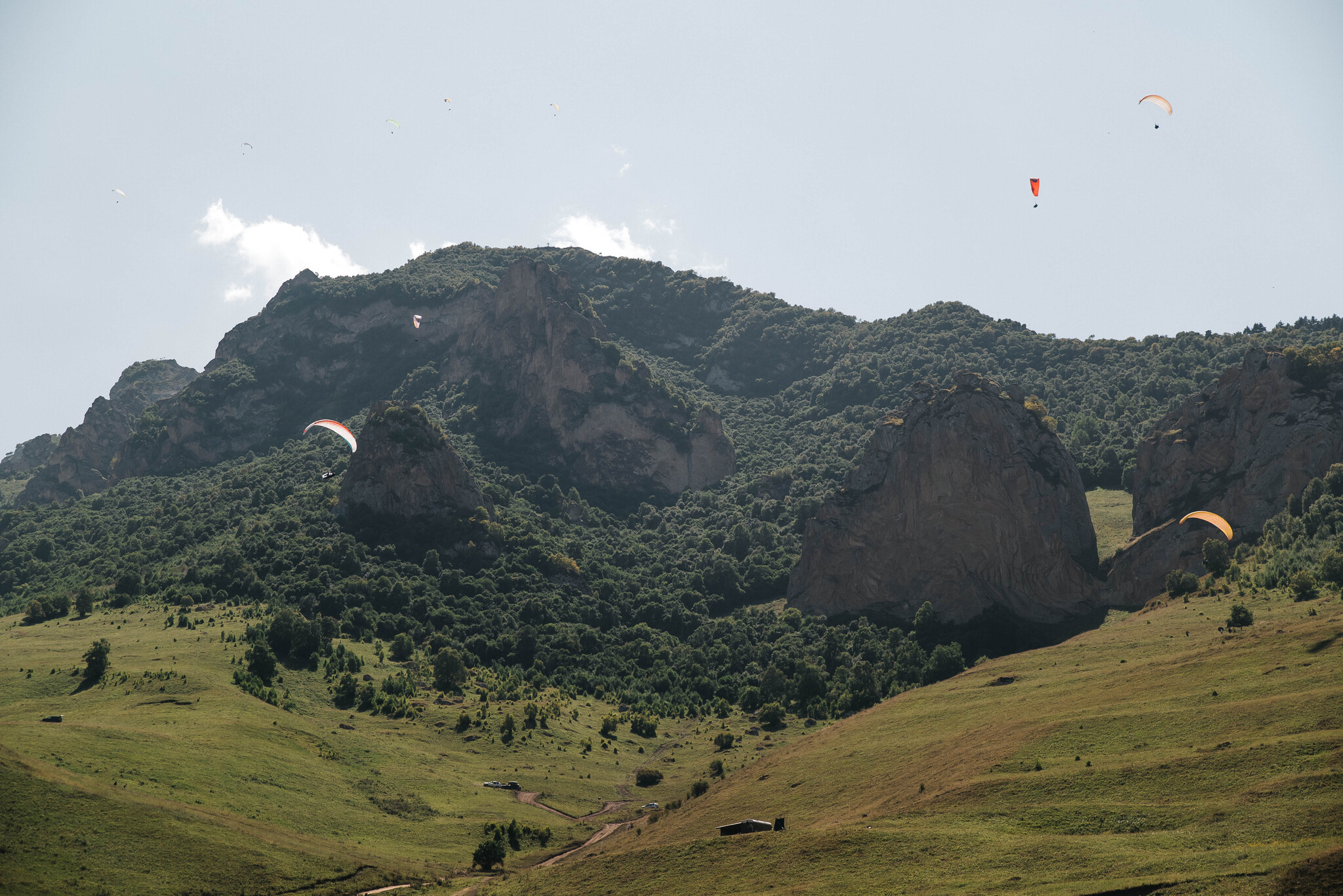 Chegem Gorge and Paradrome - Chegem, Caucasus, Video, Vertical video, Longpost