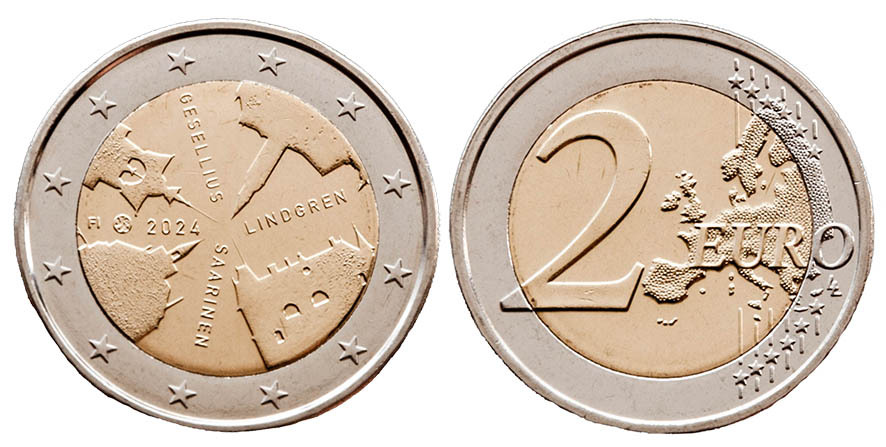 2 euro 2024 Finland - My, Numismatics, Europe, Coin, Nikon, The photo, Finland