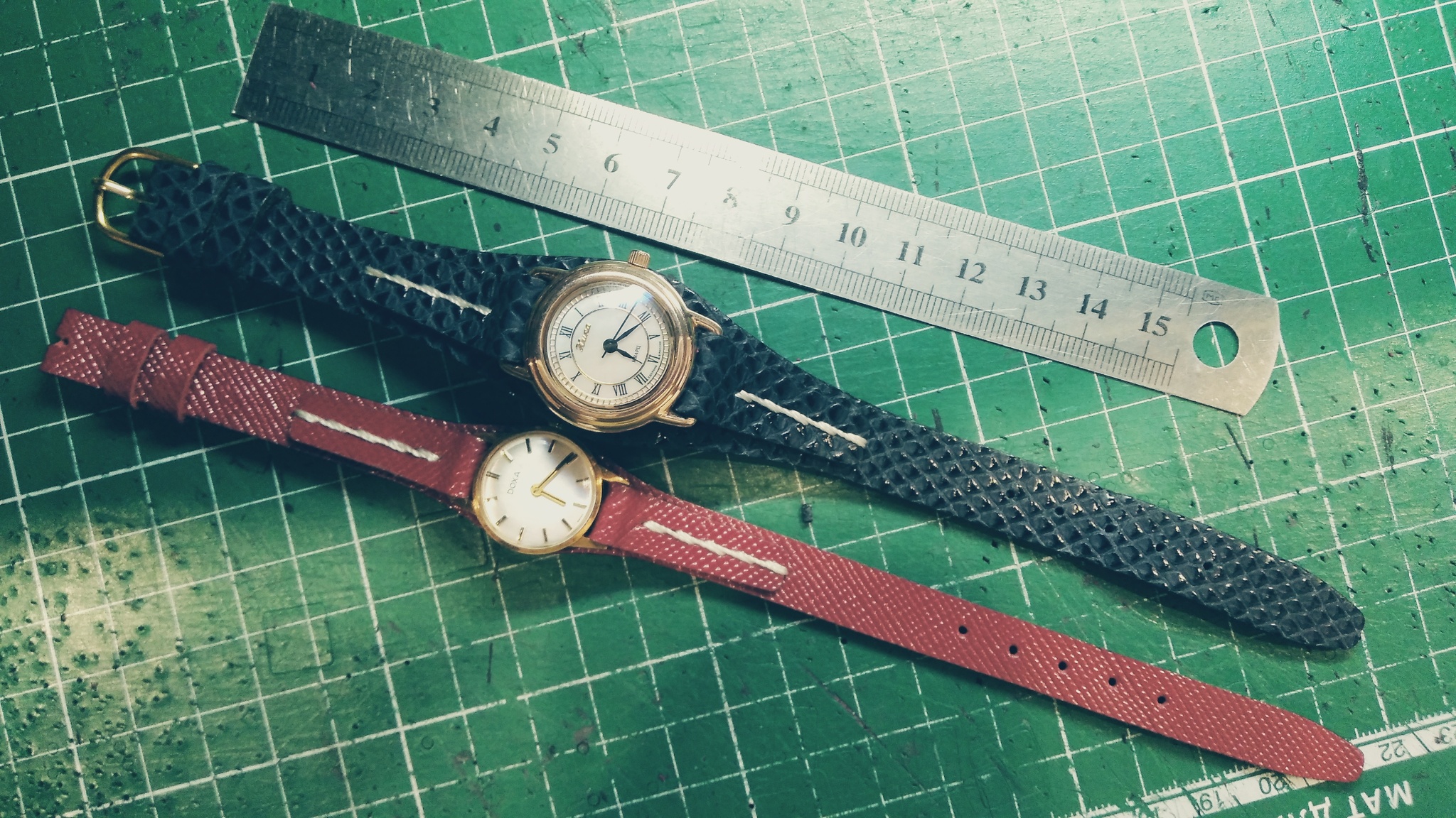 Two by two! - My, Strap, Watch strap, Accessories, Needlework without process, Leather products, Wrist Watch, Voronezh, Male, Womens, Two, Longpost