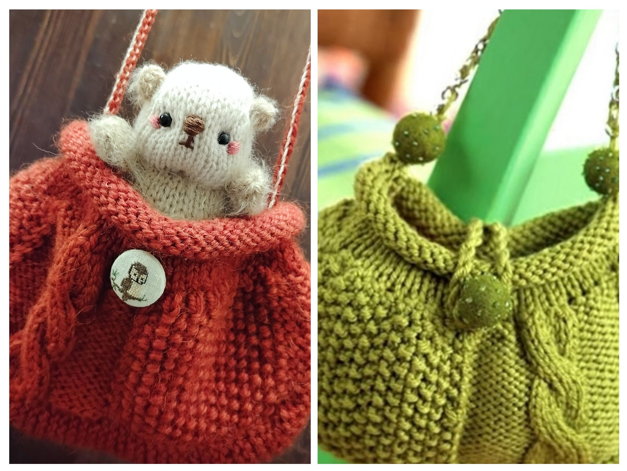 Always with you!) - My, Сумка, Toys, Knitted toys, Accessories, Knitting, Knitting, Walk, Children, Parents and children