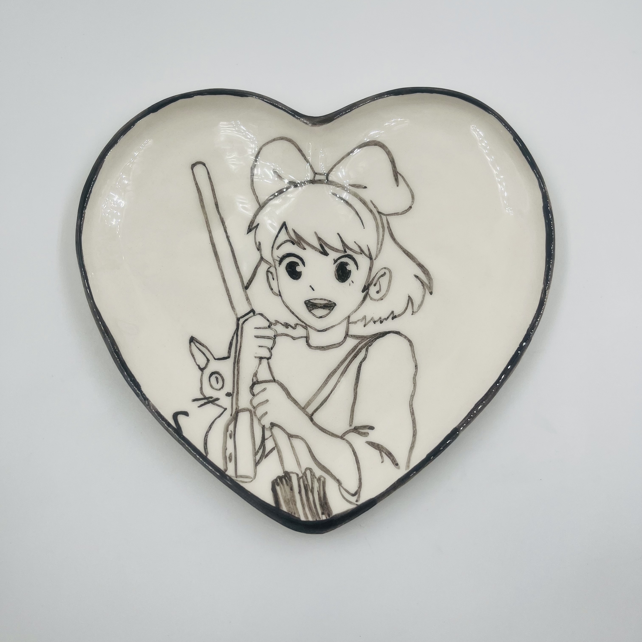 My - My, Plate, Ceramics, Handmade, Kiki's delivery service, Longpost, Needlework without process