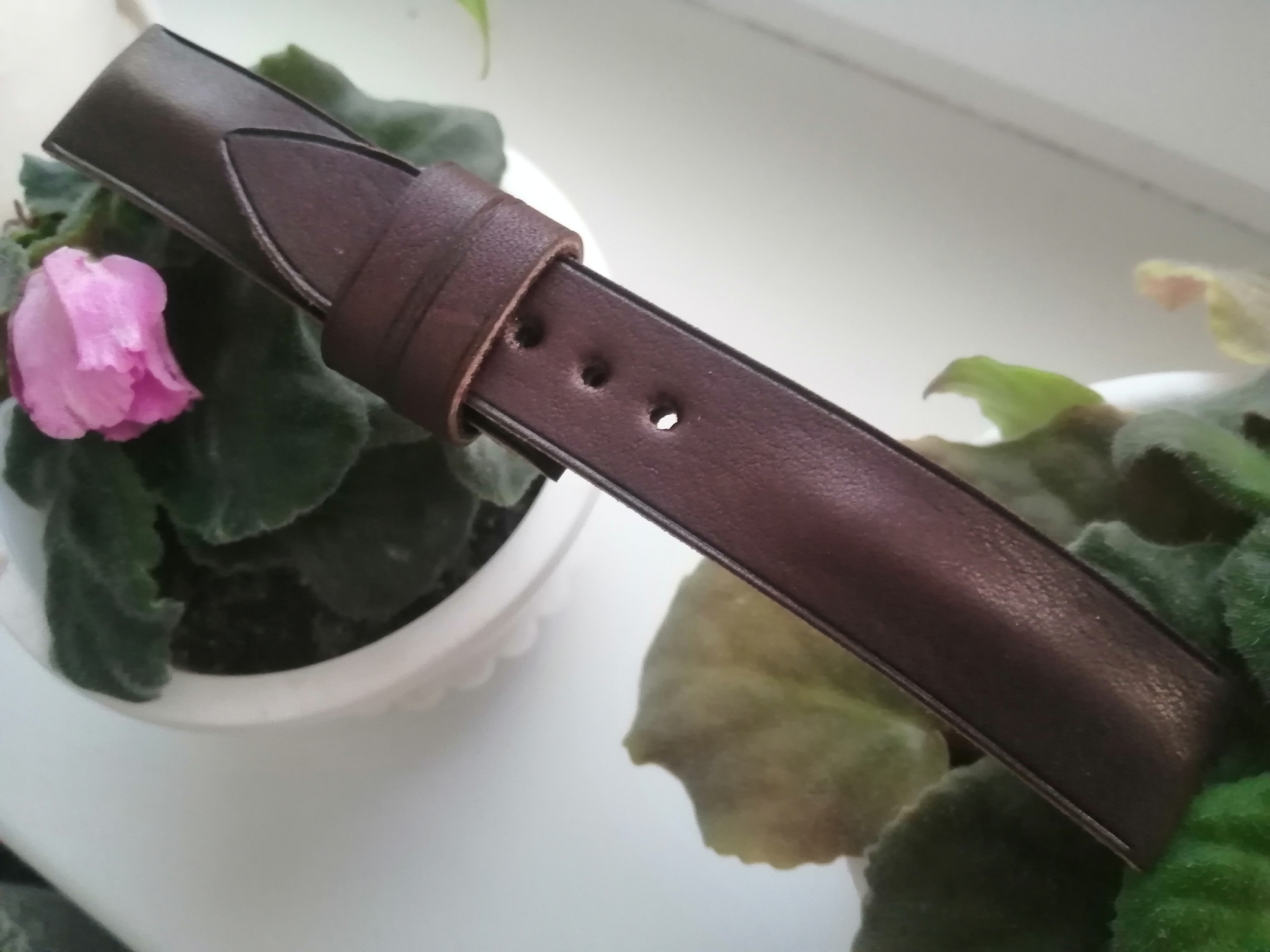 Pierre Petit P-836 Watch Strap. Strap with Podium. Strap without Stitching - My, Strap, Watch strap, Accessories, Leather products, Wrist Watch, Male, Natural leather, Voronezh, Longpost