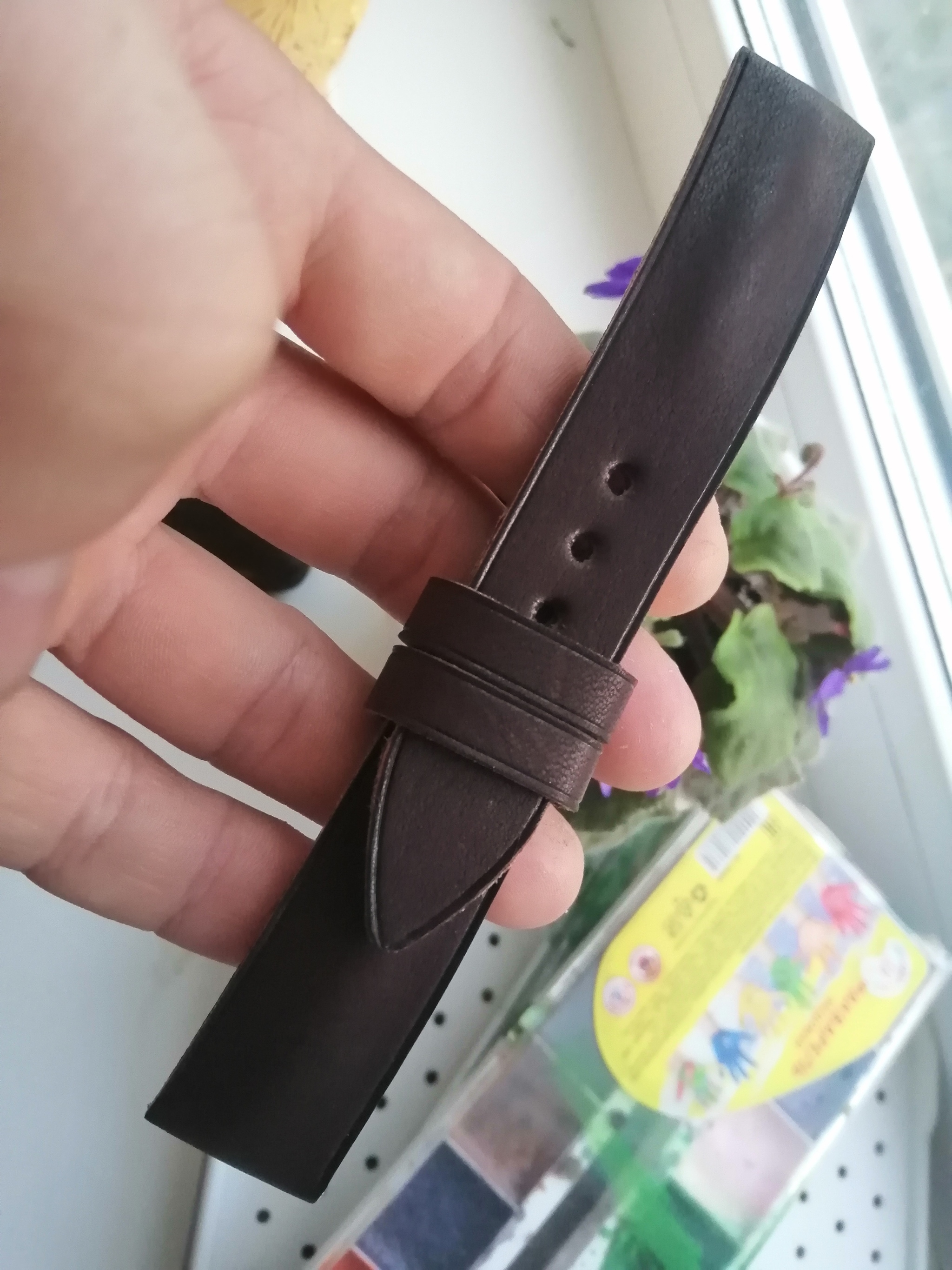 Pierre Petit P-836 Watch Strap. Strap with Podium. Strap without Stitching - My, Strap, Watch strap, Accessories, Leather products, Wrist Watch, Male, Natural leather, Voronezh, Longpost