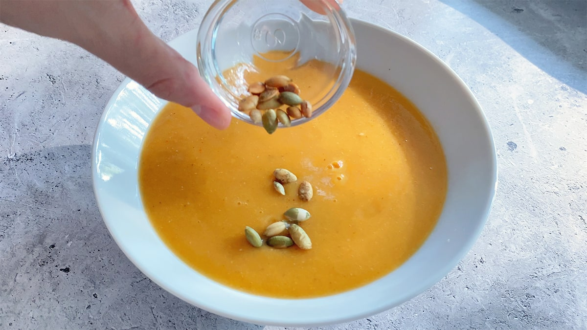 Cooking pumpkin and lentil soup - My, Recipe, Video recipe, Preparation, Soup, Pumpkin, Kitchen, Yummy, Food, Dinner, Longpost