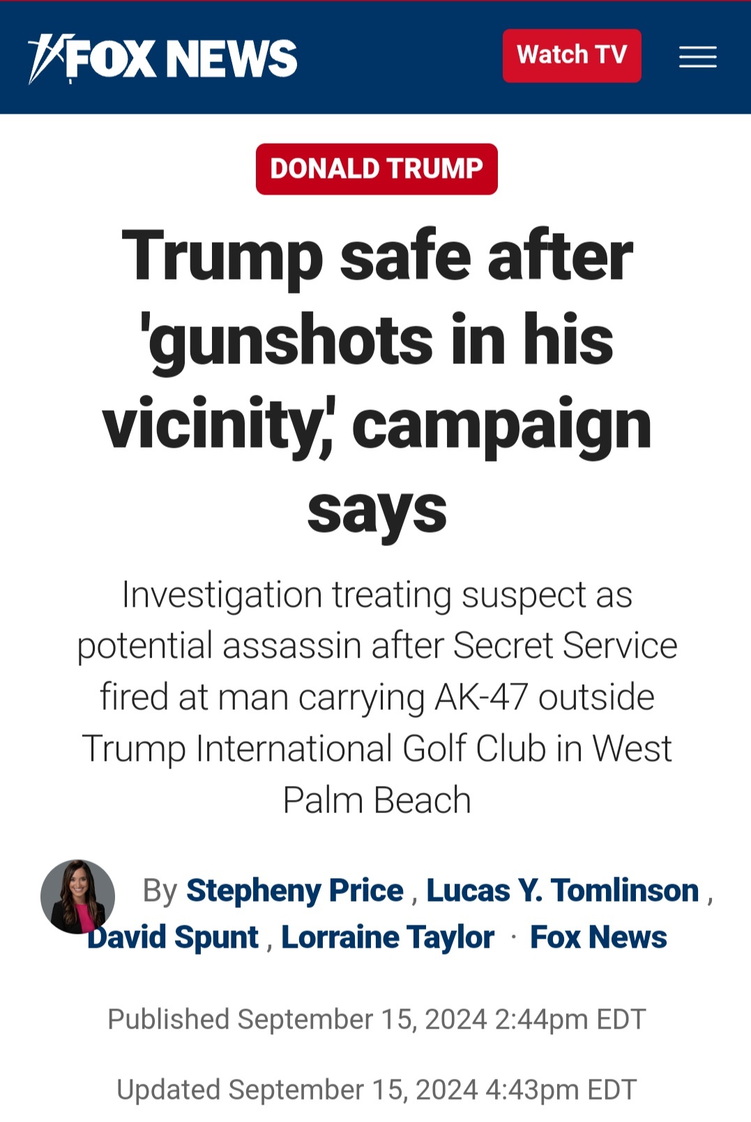 Another assassination attempt on Donald Trump. This time with a Kalashnikov - My, Donald Trump, Second try, USA, Secret Service, Golf, Florida, news, Longpost, Politics, Telegram (link), Post #11600482