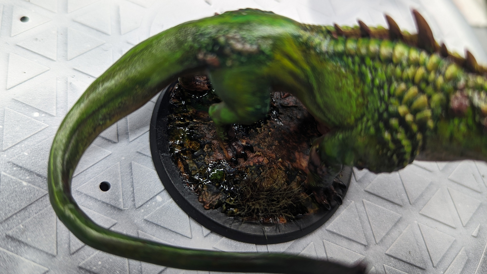 Green Dragon Drake (Pokras) - My, Miniature, Figurines, 3D печать, 3D printer, Handmade, Painting miniatures, Painting, Painting, Craft, Needlework without process, Tabletop role-playing games, Dungeons & dragons, The Dragon, Dnd 5, Pathfinder, Fantasy, Longpost