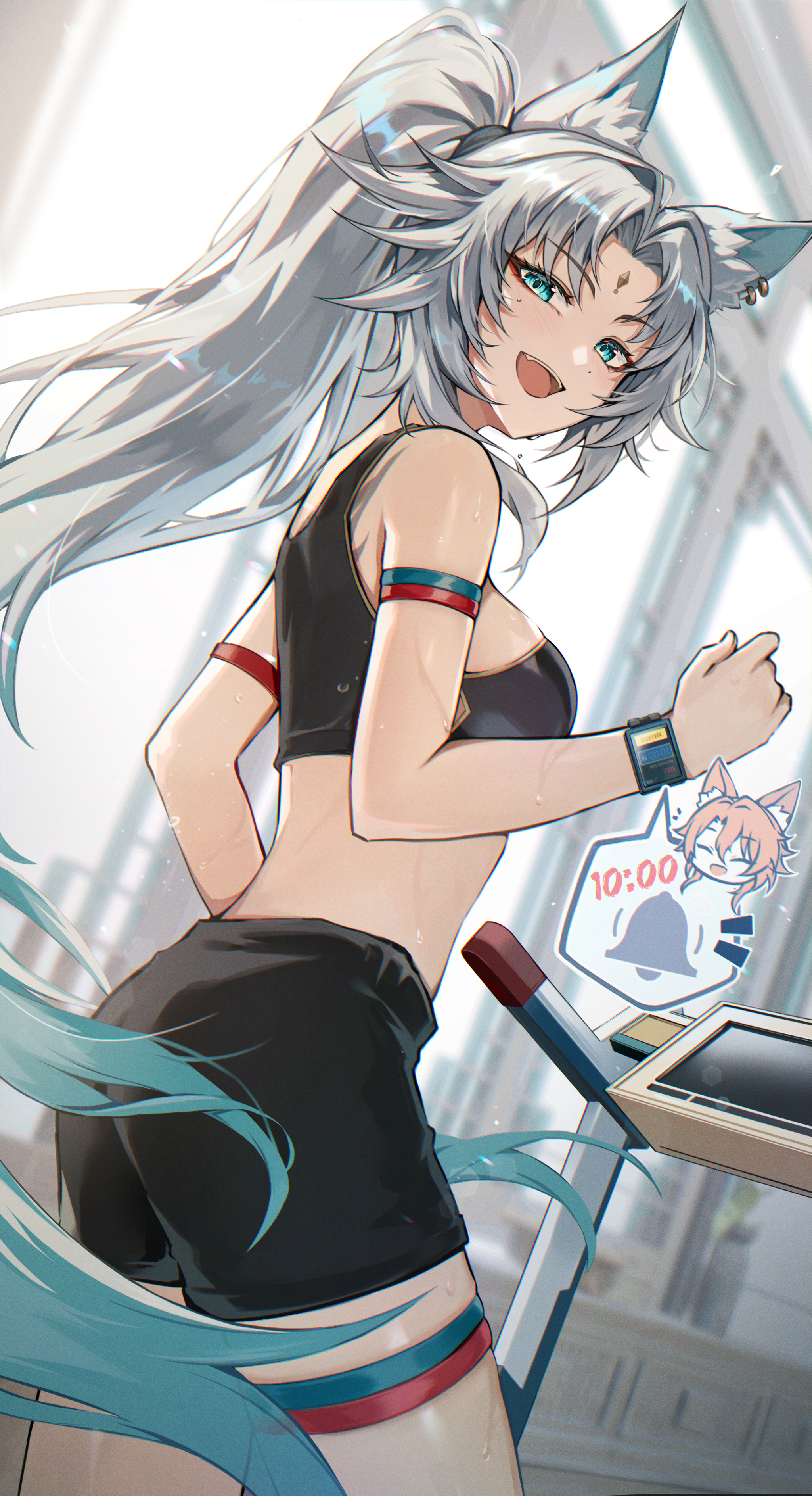 Throw away your loaf of bread, tea, candy and head to the gym! - Anime, Anime art, Feixiao (Honkai: Star Rail), Honkai: Star Rail