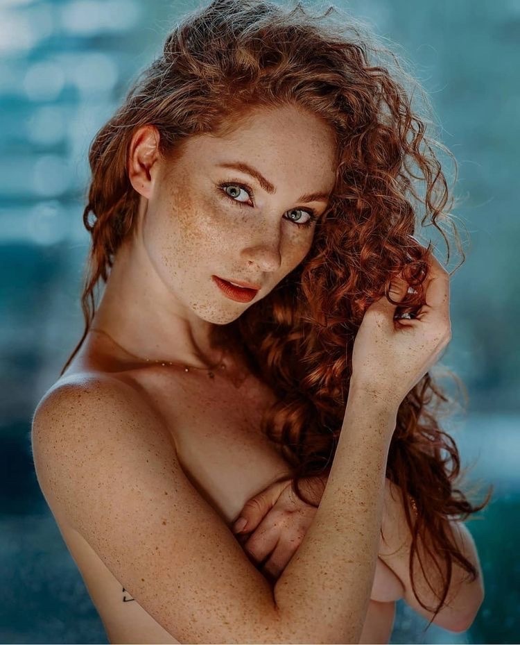 Fire - Girls, The photo, Redheads, Long hair, Sight, Girl with tattoo, Freckles