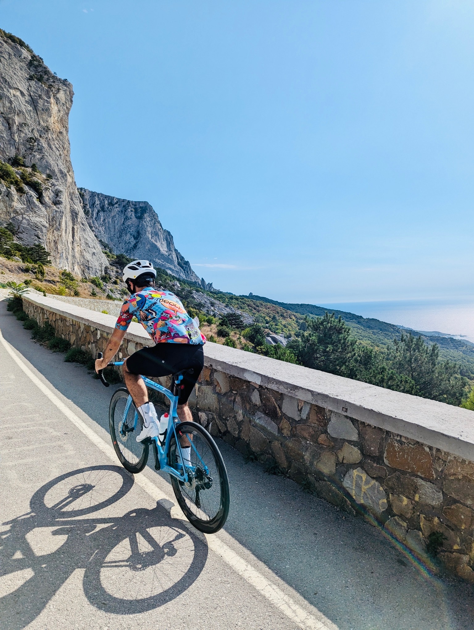 On highways along the South Coast - My, Bike ride, The mountains, Cyclist, Crimea, Longpost, The photo