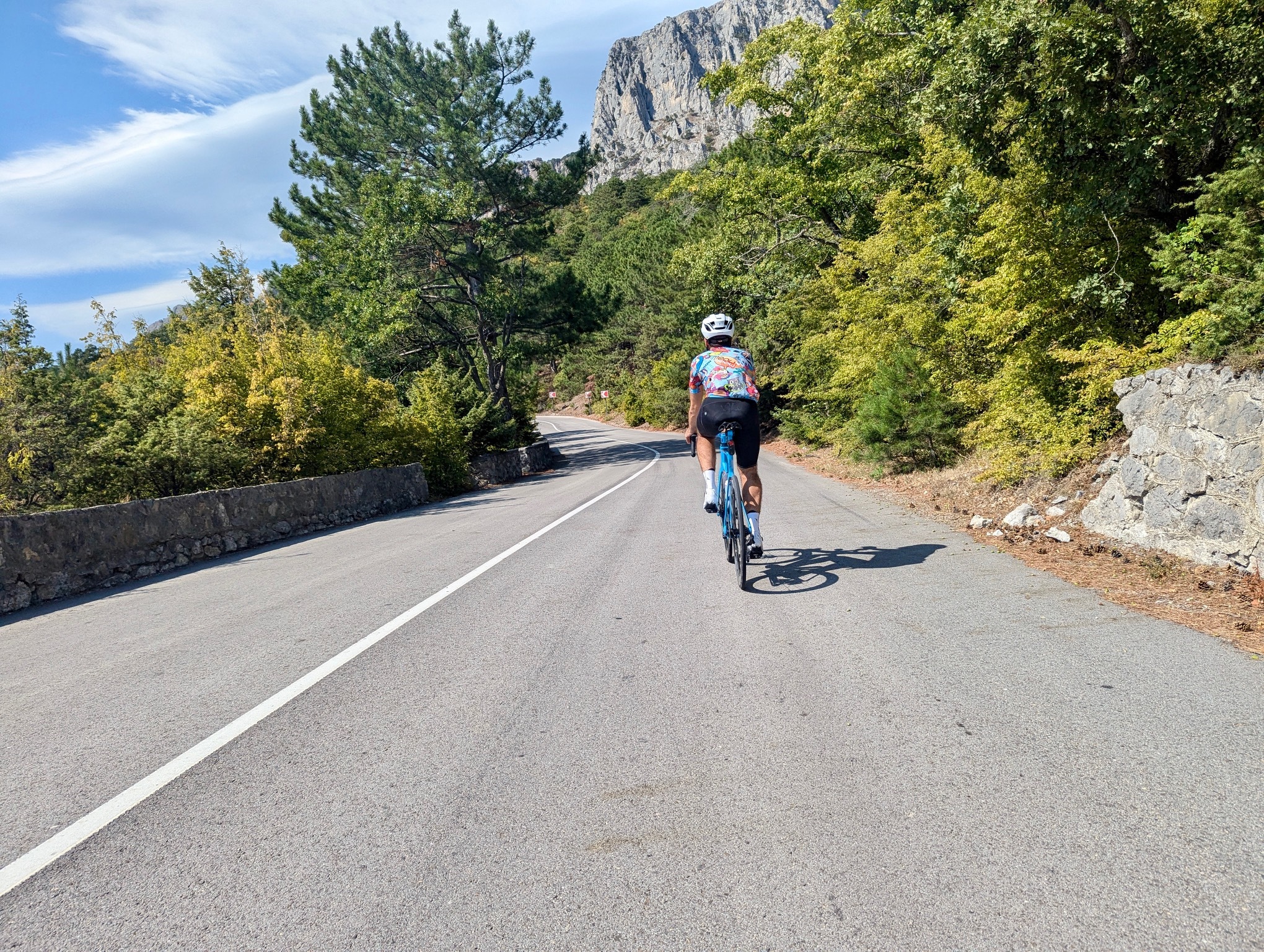 On highways along the South Coast - My, Bike ride, The mountains, Cyclist, Crimea, Longpost, The photo