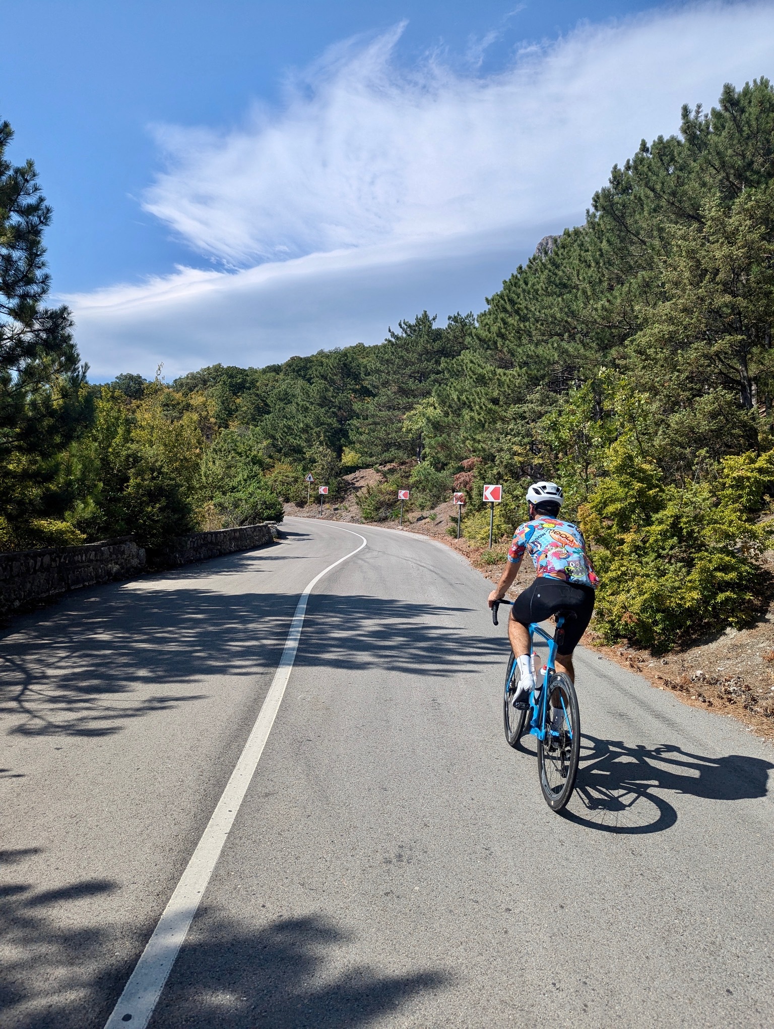 On highways along the South Coast - My, Bike ride, The mountains, Cyclist, Crimea, Longpost, The photo