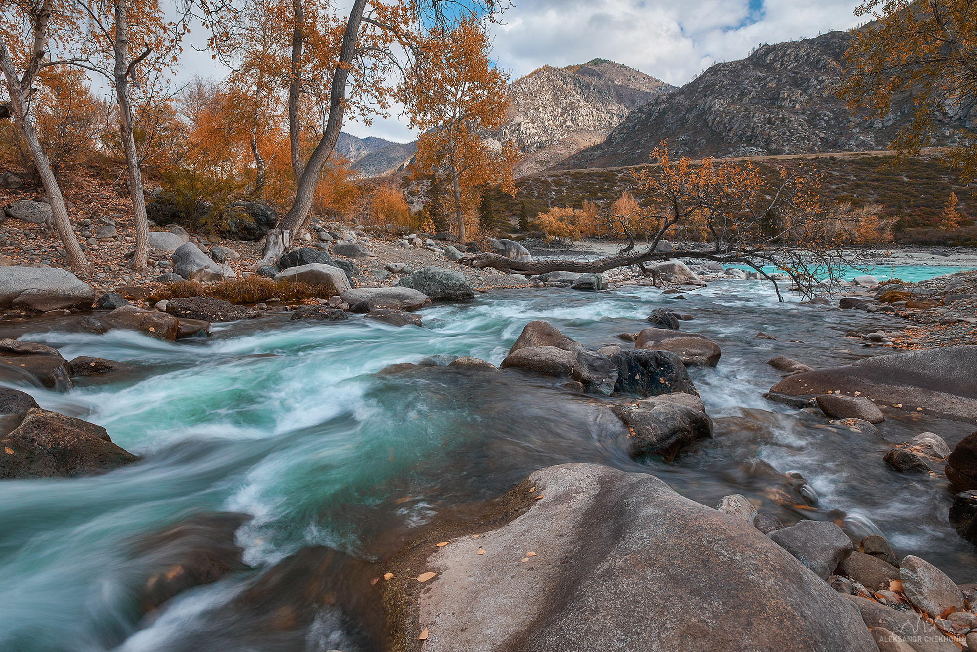 The confluence of the Bolshoi Ilgumen and Katun - My, The photo, Autumn, Altai Republic, Beautiful view, The nature of Russia, Katun, Ilgumen, River