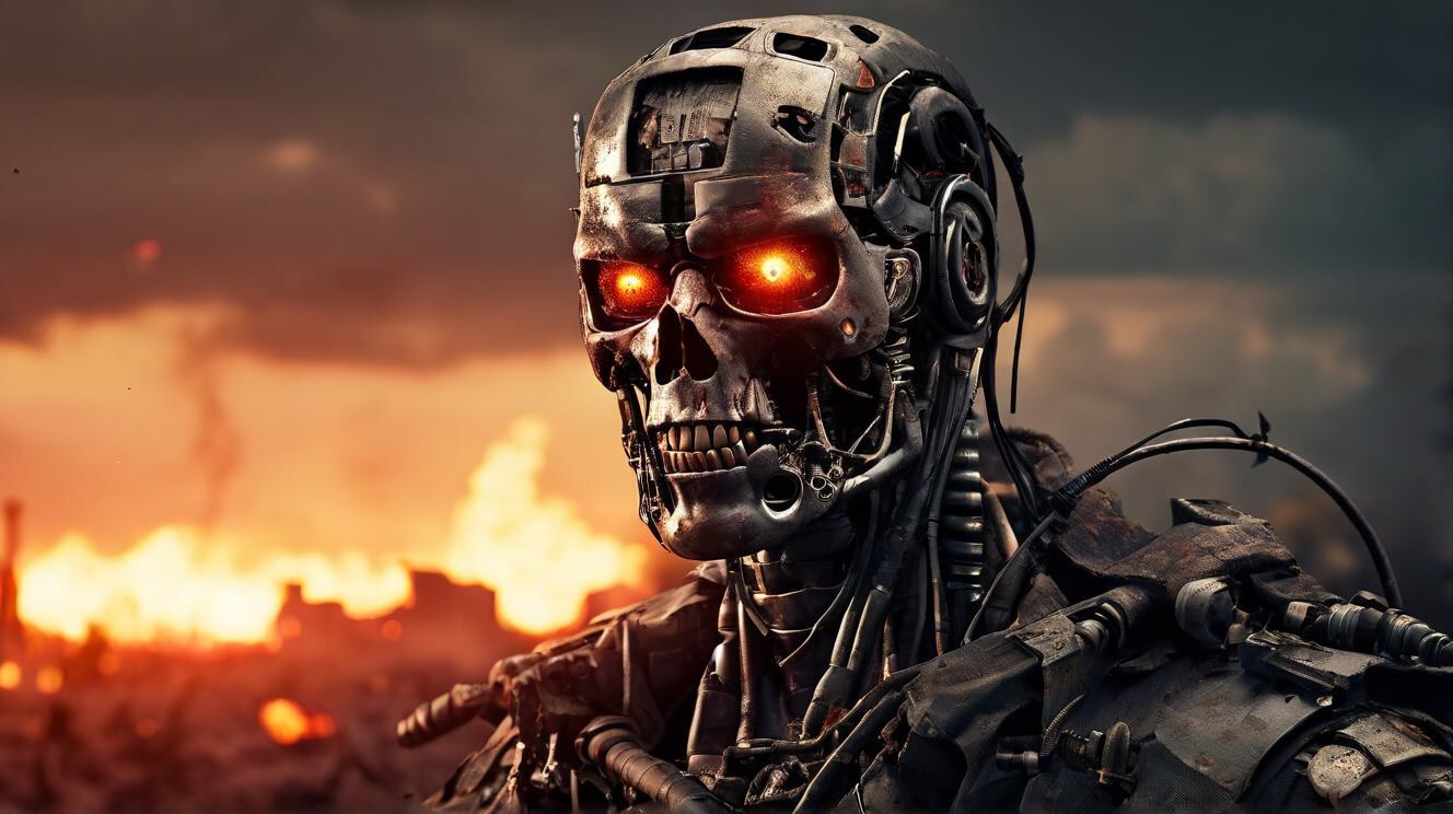 Terminator Endo Skeletons - My, Art, Neural network art, Art, Terminator, Endoskeleton, Longpost