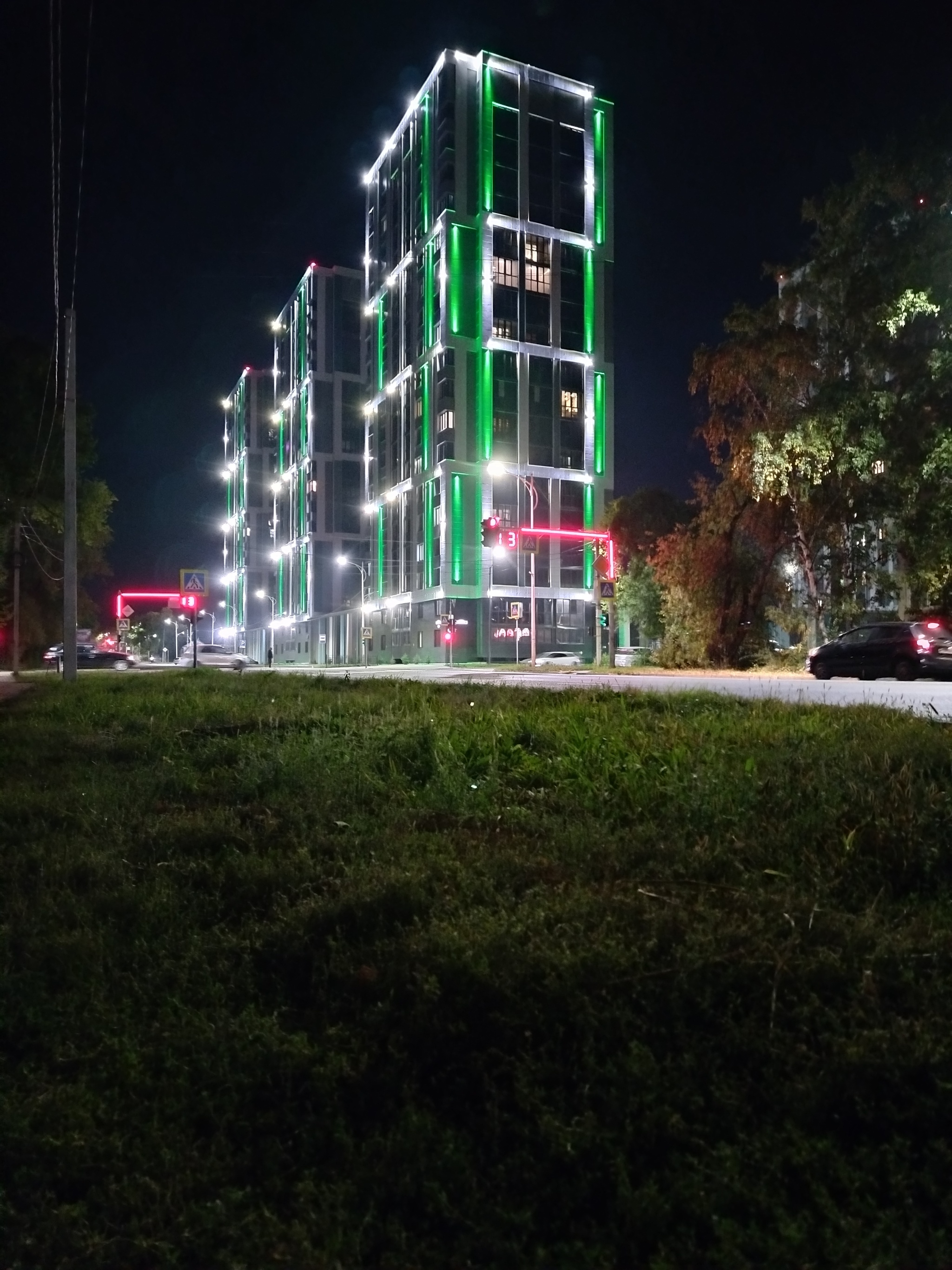 Evening lights of Blagoveshchenka - City walk, Evening, New building, Longpost