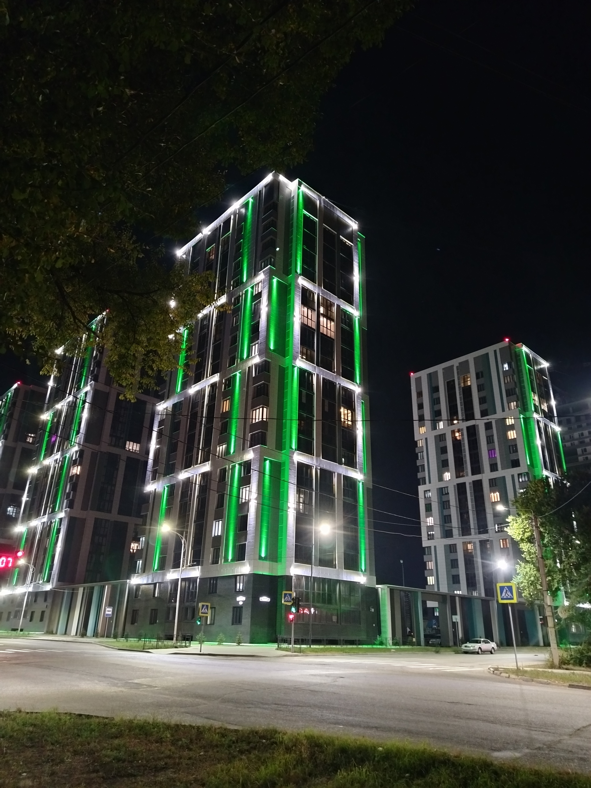 Evening lights of Blagoveshchenka - City walk, Evening, New building, Longpost