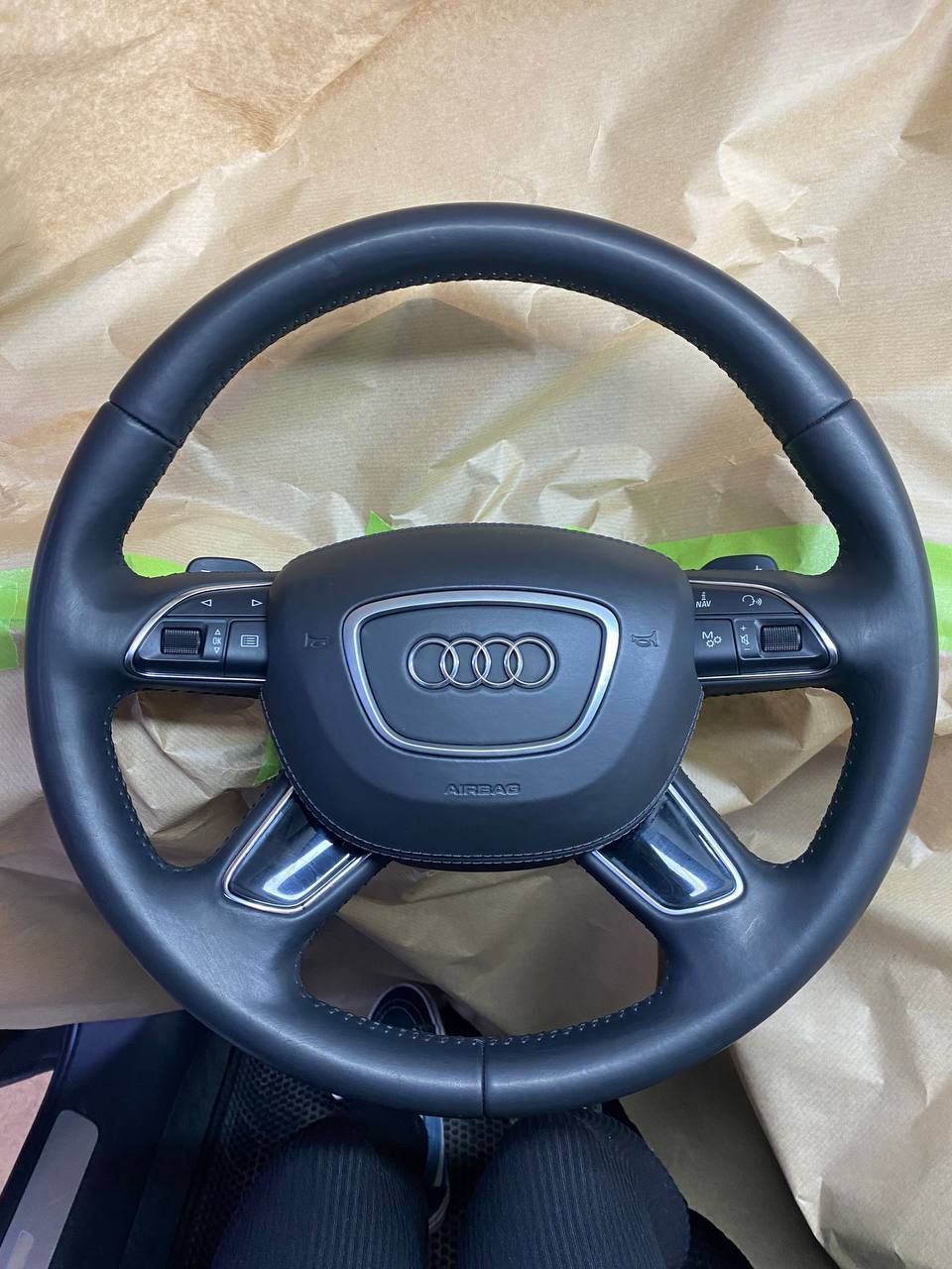 The child chewed on the already painted steering wheel - Crossposting, Pikabu publish bot, Peekaboo, Steering wheel, Restoration, Paints, Result