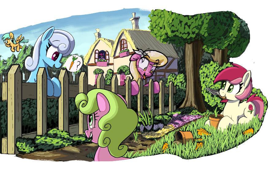 Harvesting - My little pony, Berry punch, Daisy, Lily valley, Roseluck, Sunshower Raindrops