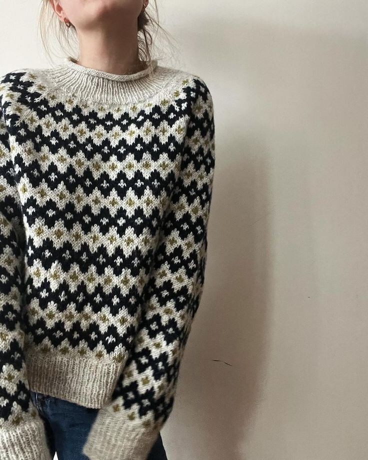 Autumn is the time for cozy sweaters and jacquard - Knitting, Needlework without process, Needlework, Jacquard, Fashion, Style, Autumn, Pullover, Knitting, Longpost