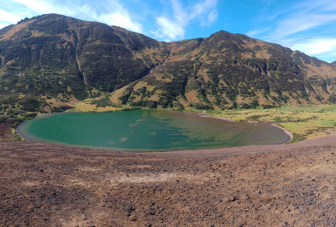 Kamchatka. Green Lake, a bear and a volcano - My, Kamchatka, Walk, The photo, Volcano, Tourism, Hike, Longpost