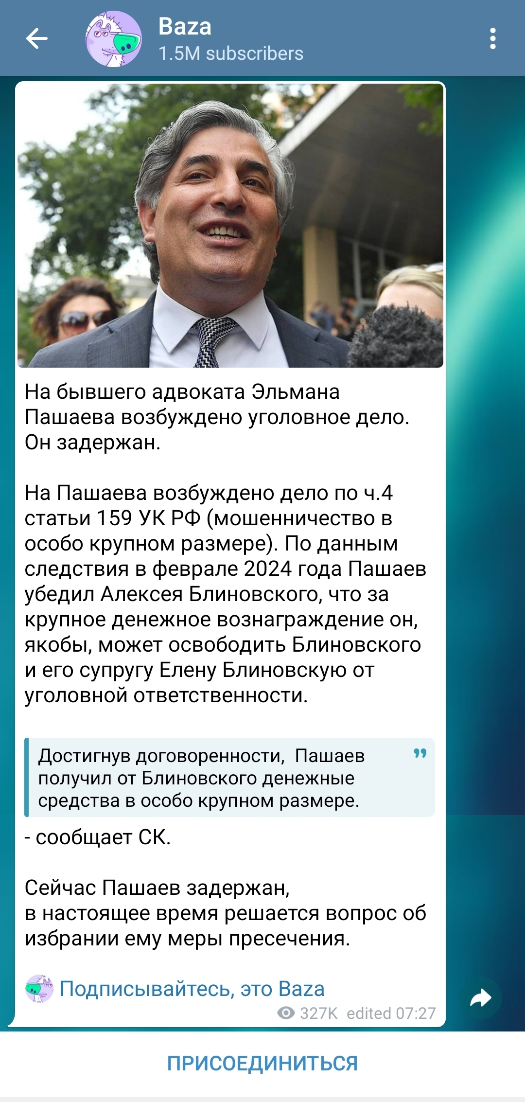 Им на Добровинского не хватило денег? - Эльман Пашаев, Адвокат, Елена Блиновская