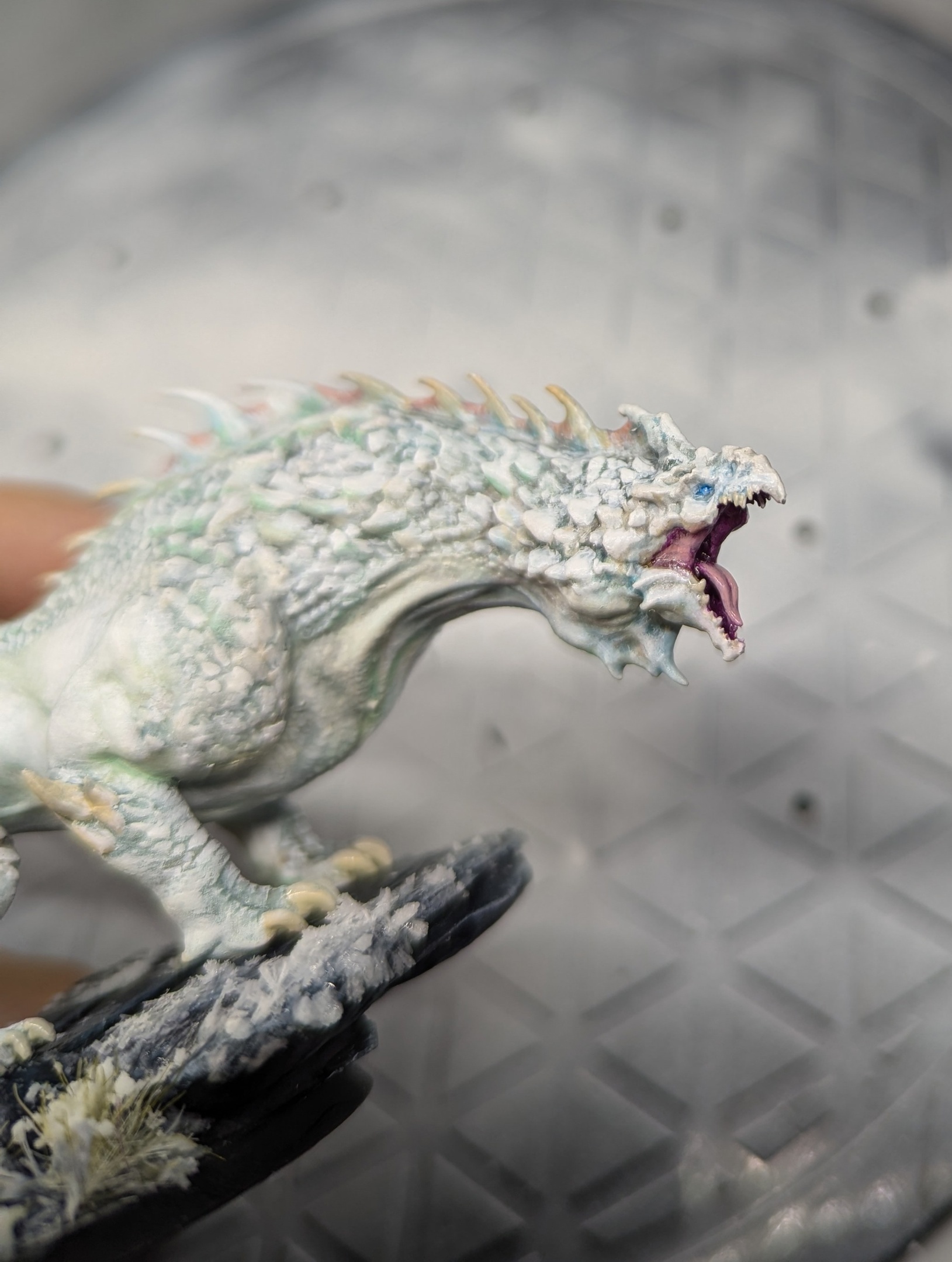 White Dragon Drake (Pokras) - My, Miniature, Figurines, 3D печать, 3D printer, Handmade, Painting miniatures, Painting, Painting, Tabletop role-playing games, Dungeons & dragons, Pathfinder, Dnd 5, Craft, Longpost