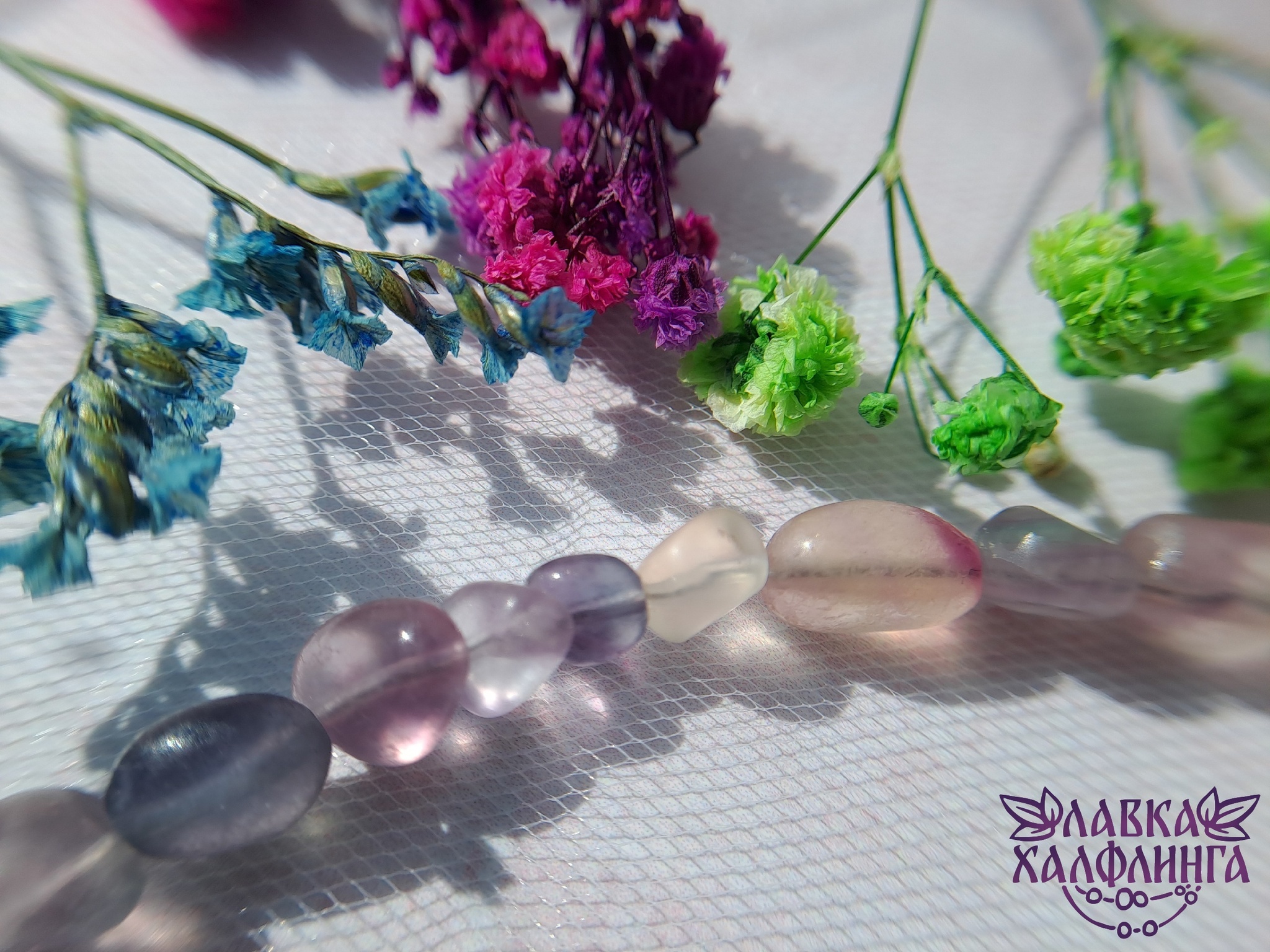 Choker Lunnitsa made of fluorite - My, beauty, Mobile photography, With your own hands, Creation, Needlework without process, Handmade, Bijouterie, Presents, Art, Needlework, Decoration, Natural stones, Choker, Fantasy, In contact with, Longpost