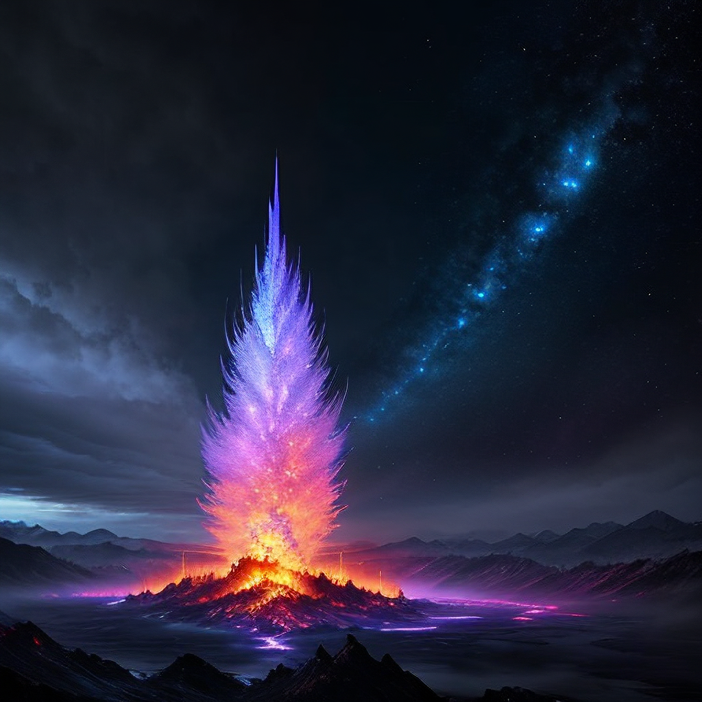 Fantasy worlds - My, Art, Neural network art, 3D, Artificial Intelligence, Fantasy, Нейронные сети, Fantastic worlds, Other worlds, Space, Universe, Constellations, Lava, Another world, Landscape, Nature, Fantasy, The mountains, Crater, beauty, Longpost