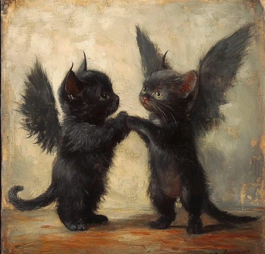 Little angels - cat, Images, Milota