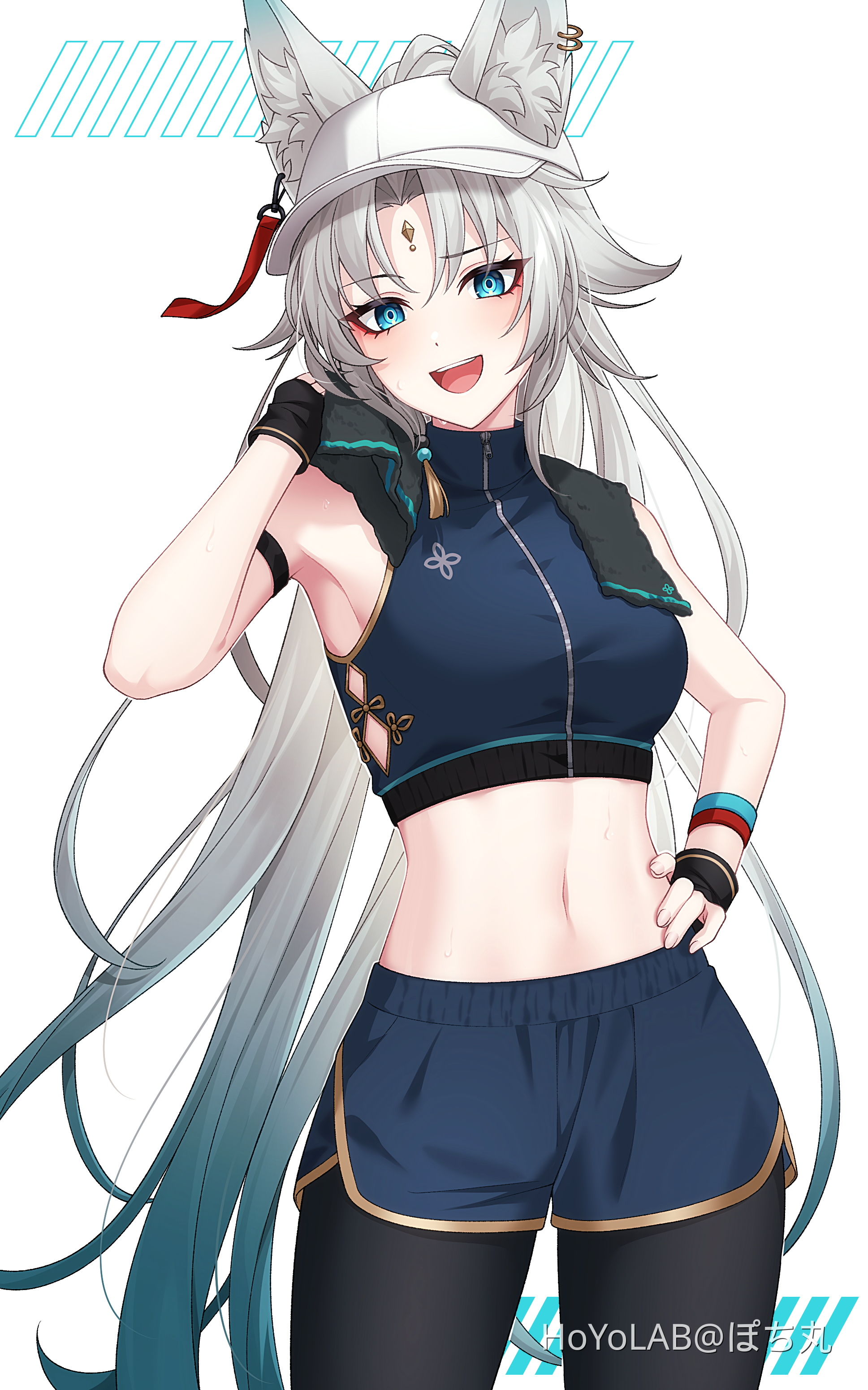 Feixiao - Anime Art, Аниме, Honkai: Star Rail, Feixiao (Honkai: Star Rail), Animal Ears, Кицунэ