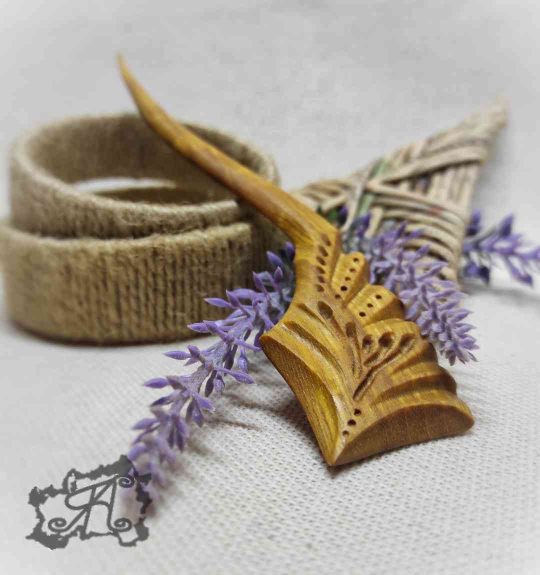 Hairpin - My, Handmade, Accessories, Woodworking, Decoration, Прическа, Longpost, Needlework without process