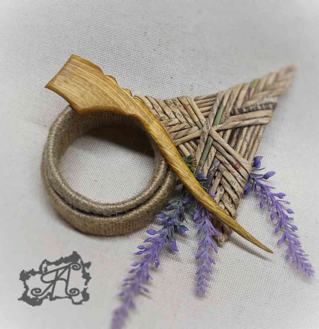 Hairpin - My, Handmade, Accessories, Woodworking, Decoration, Прическа, Longpost, Needlework without process