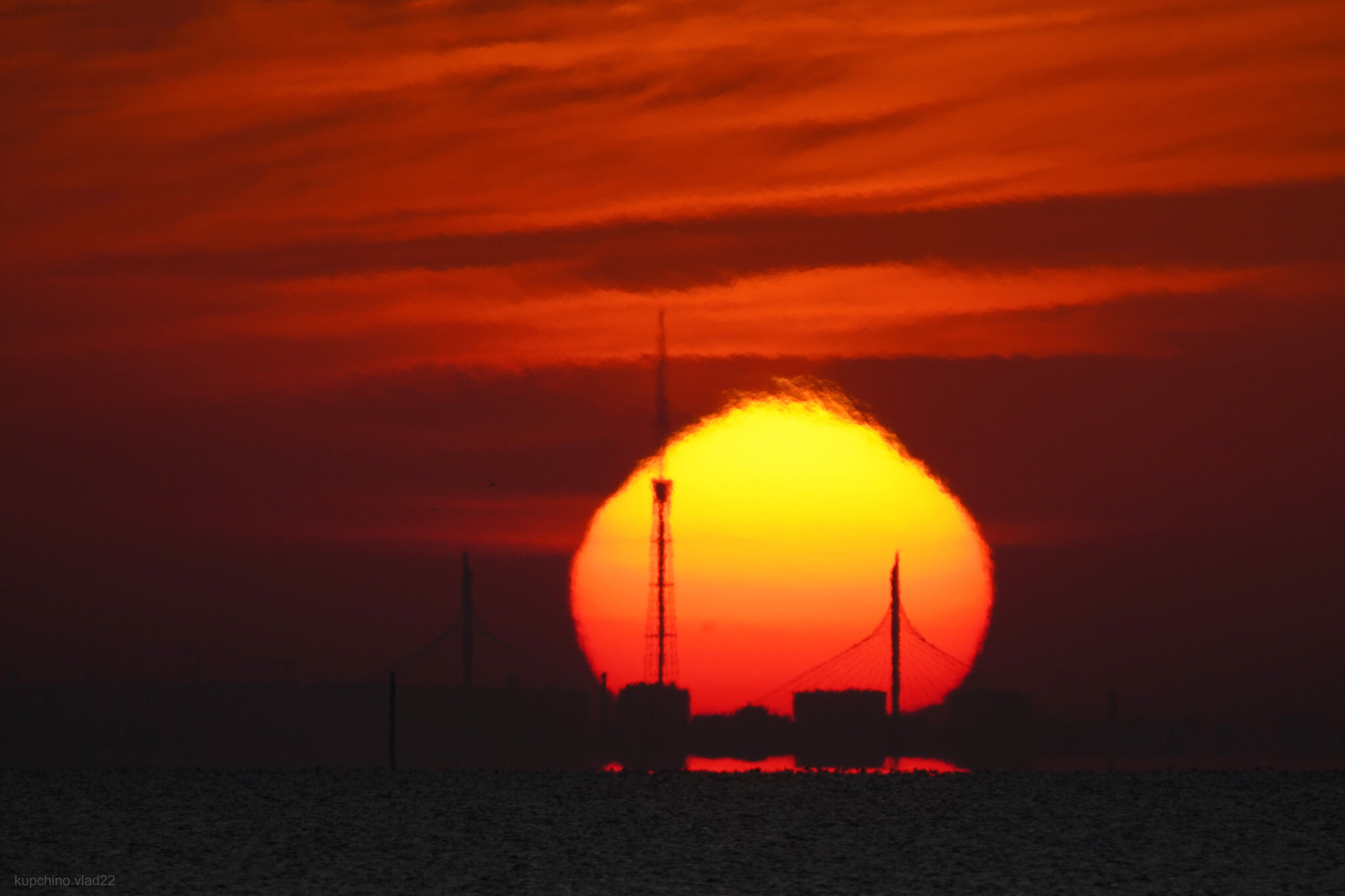 Sunrise over St. Petersburg and the Gulf of Finland - My, The photo, Saint Petersburg, Sunrise, The Gulf of Finland, Video, Soundless, Longpost