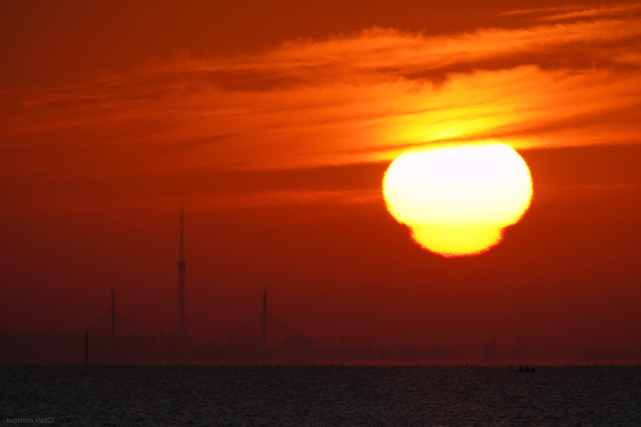 Sunrise over St. Petersburg and the Gulf of Finland - My, The photo, Saint Petersburg, Sunrise, The Gulf of Finland, Video, Soundless, Longpost