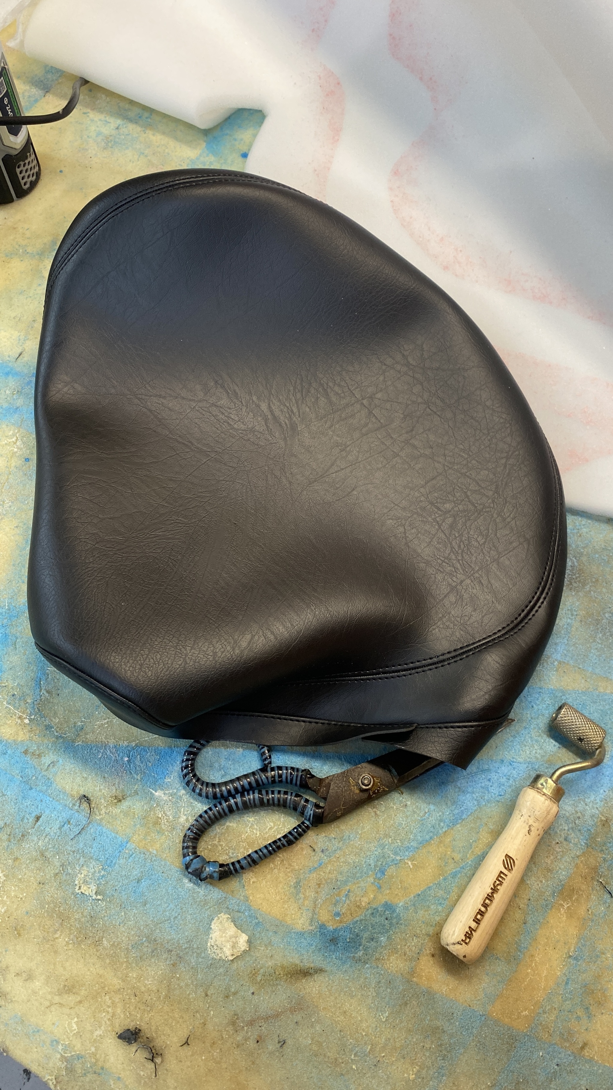 Seat reupholstery Yamaha Drag star 1100 - My, Workshop, Leather products, Needlework with process, Small business, Longpost