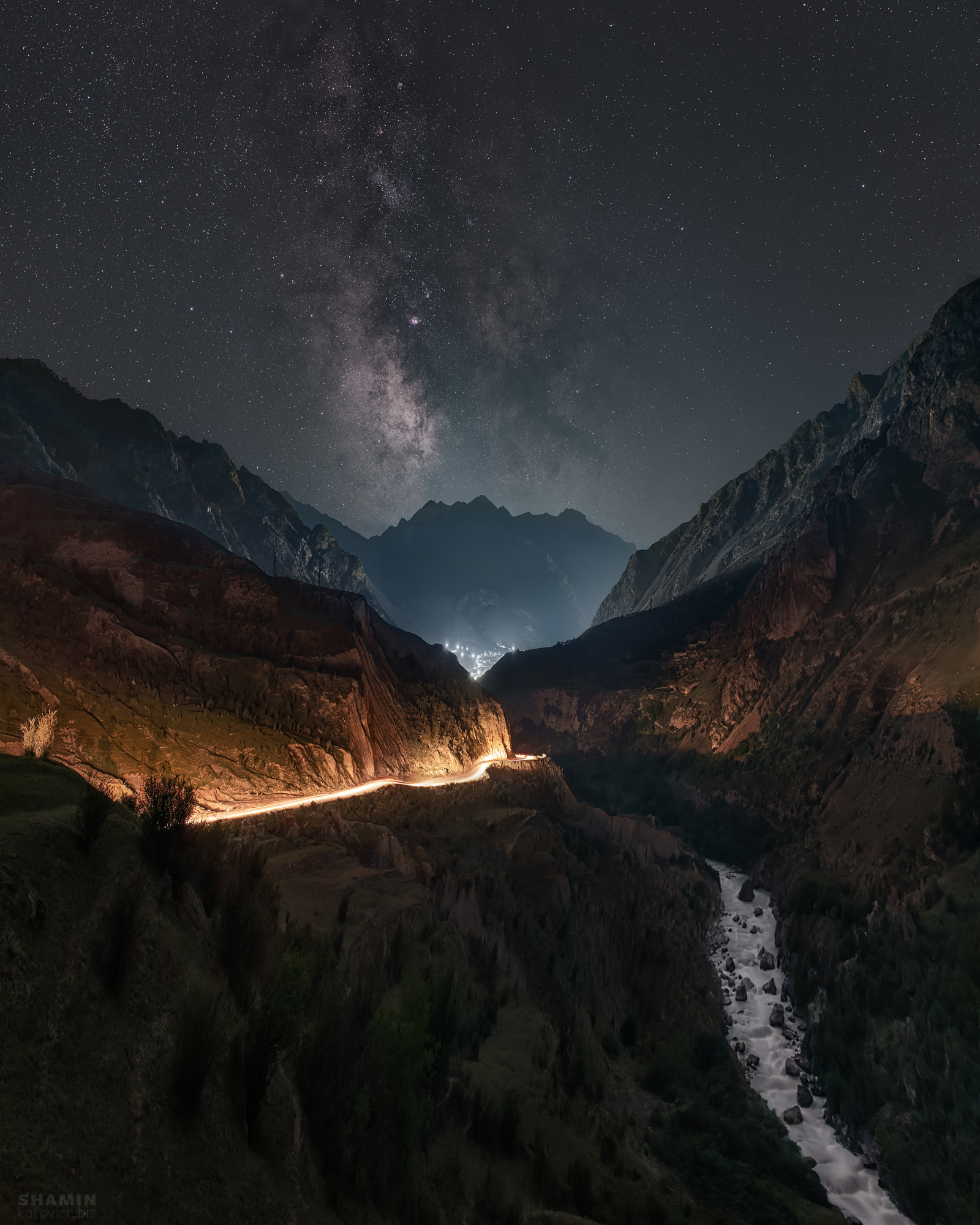 Upper Balkaria - My, Landscape, Astrophoto, Starry sky, Milky Way