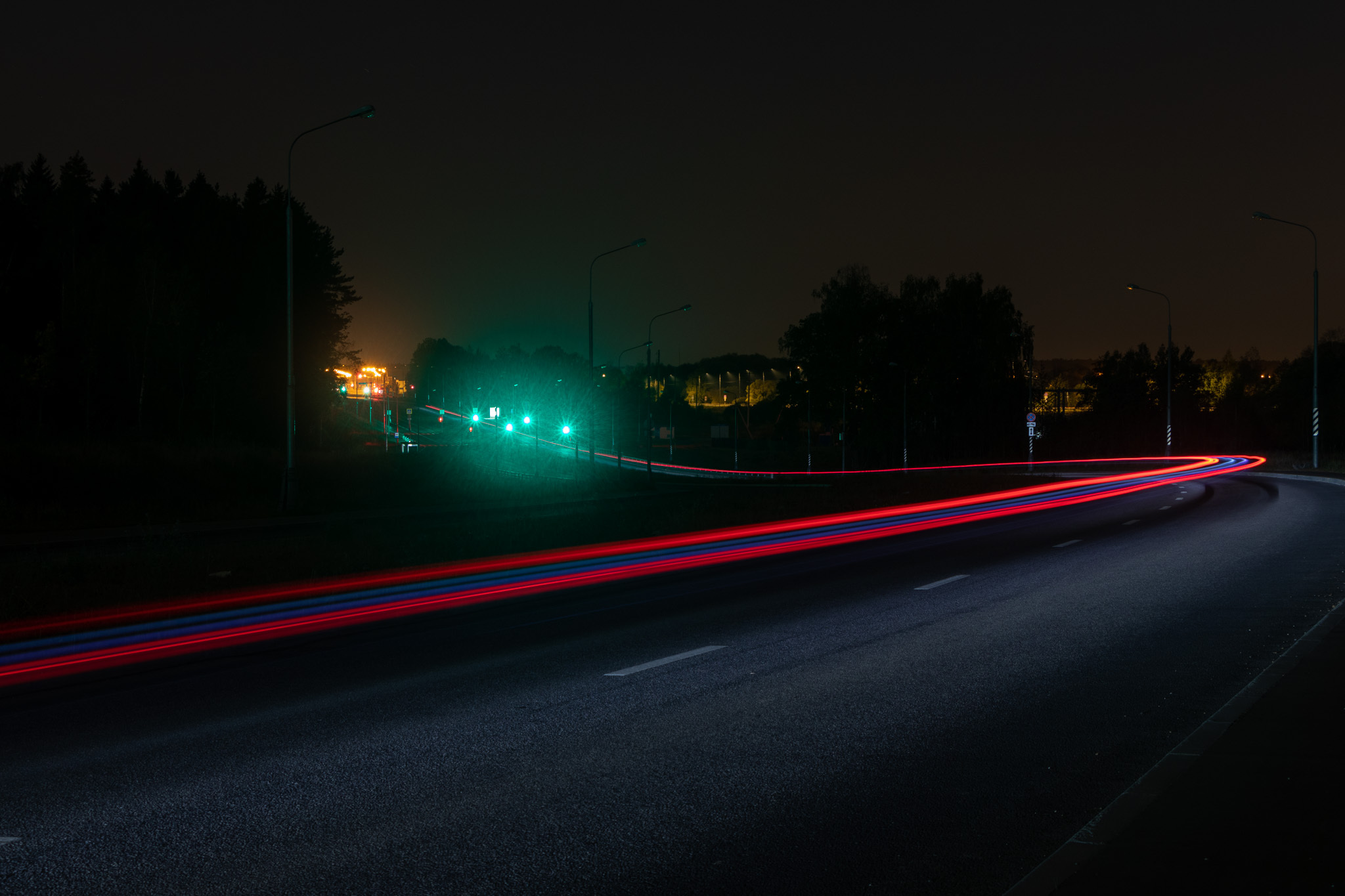 Long Exposure Night Roads - My, Night shooting, The photo, Street photography, Long exposure, Landscape, Longpost