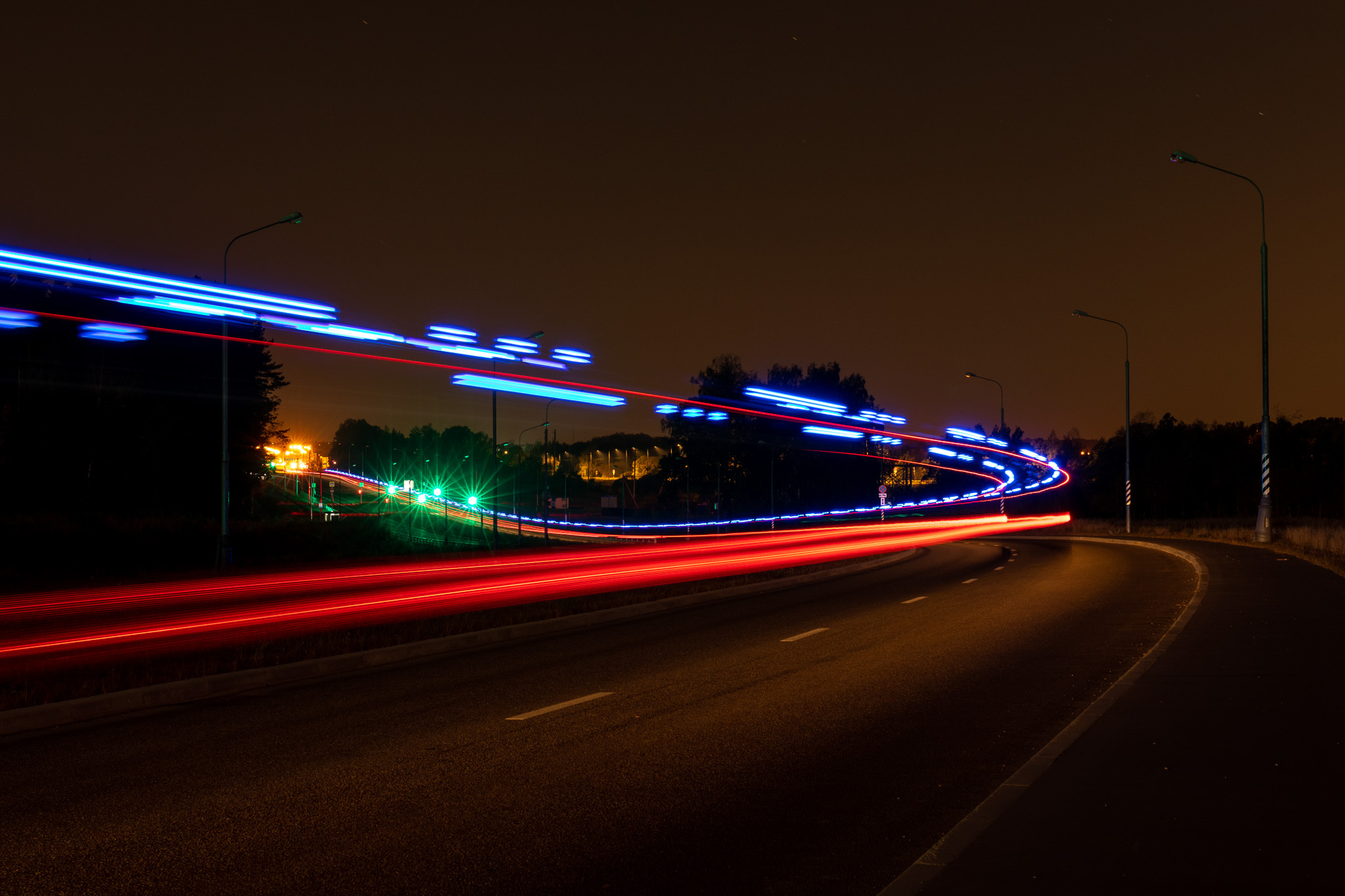 Long Exposure Night Roads - My, Night shooting, The photo, Street photography, Long exposure, Landscape, Longpost