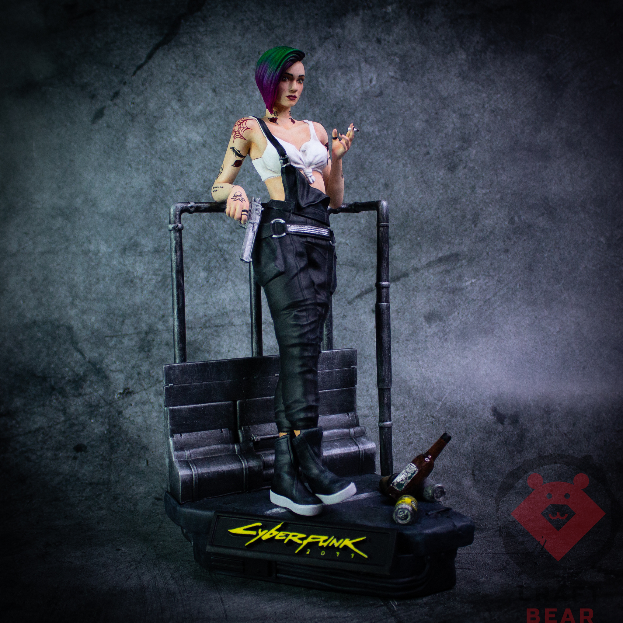 Cyberpunk 2077-Judy Alvarez - My, Painting miniatures, Figurines, Collecting, Collection, 3D печать, Cyberpunk 2077, Cyberpunk, Judy Alvarez, 3D printer, Modeling, Scale model, 3D modeling, Handmade, Painting, Games, Longpost, Needlework without process