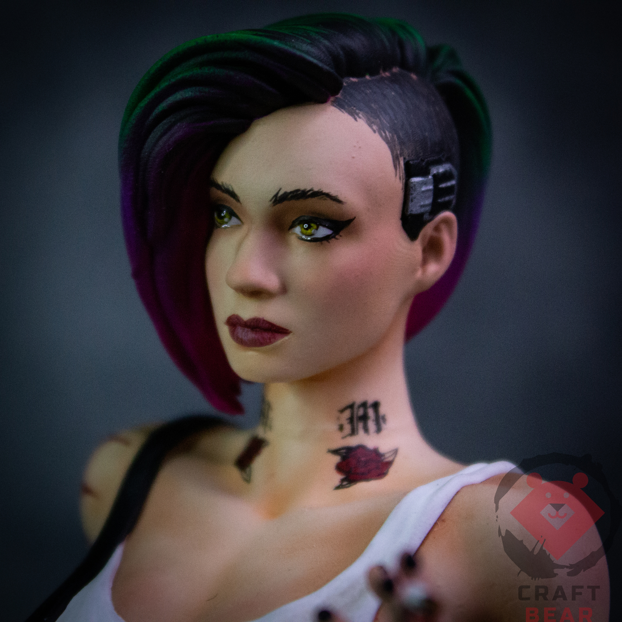 Cyberpunk 2077-Judy Alvarez - My, Painting miniatures, Figurines, Collecting, Collection, 3D печать, Cyberpunk 2077, Cyberpunk, Judy Alvarez, 3D printer, Modeling, Scale model, 3D modeling, Handmade, Painting, Games, Longpost, Needlework without process