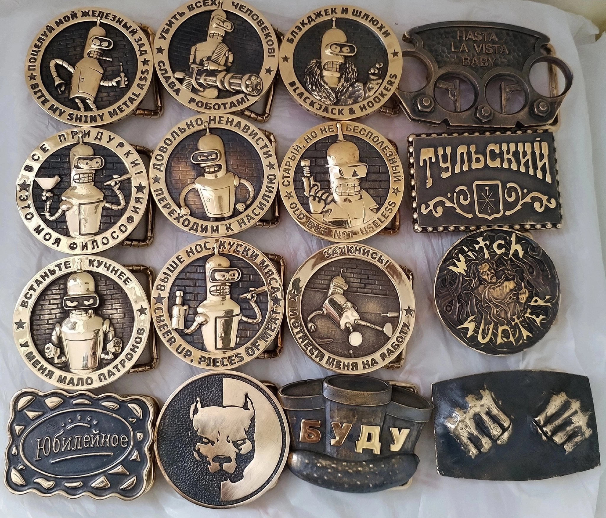 Allow yourself, be proud of yourself! - My, Belt buckles, Belt, Motivation, Humor, Advertising, No rating, Golden Biscuit, Brass knuckles, Bender (Futurama), Tula gingerbread, Fists, Mat, Success, Expensive, Video, Soundless, Longpost