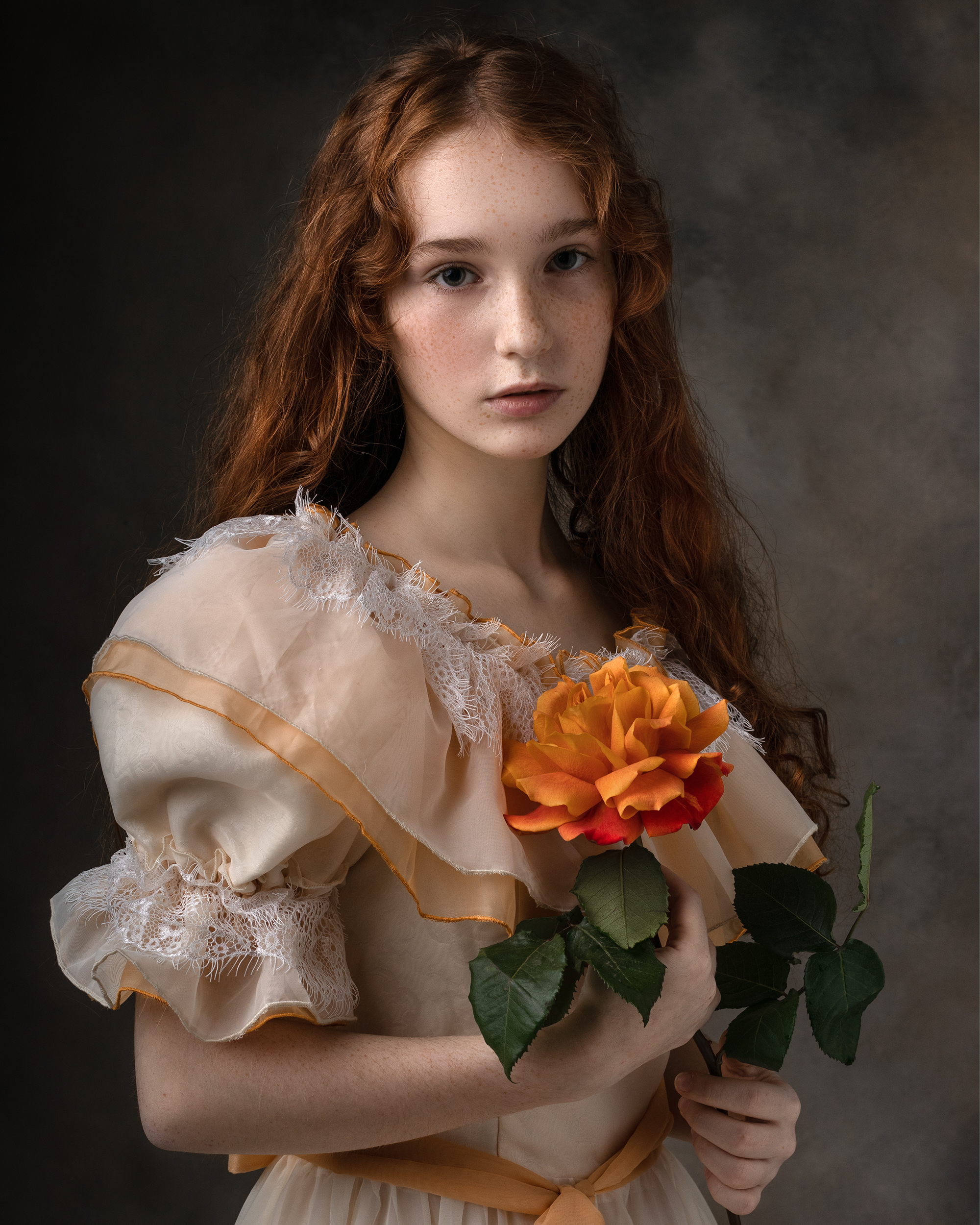 Beautiful portrait! - Girls, The photo, Portrait, Redheads, Flowers