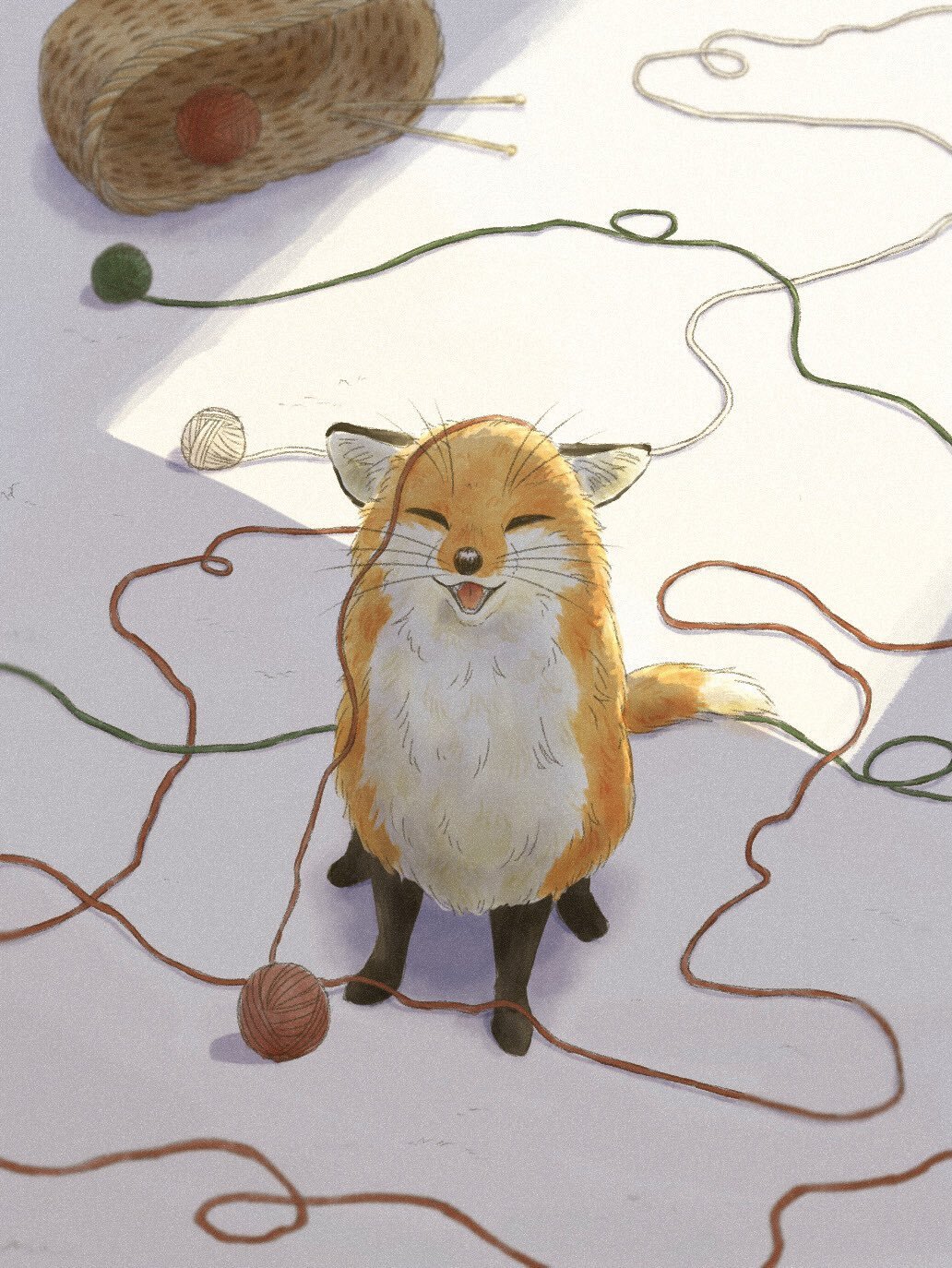 Life with a fox - Art, Drawing, Fox, Longpost, Repeat